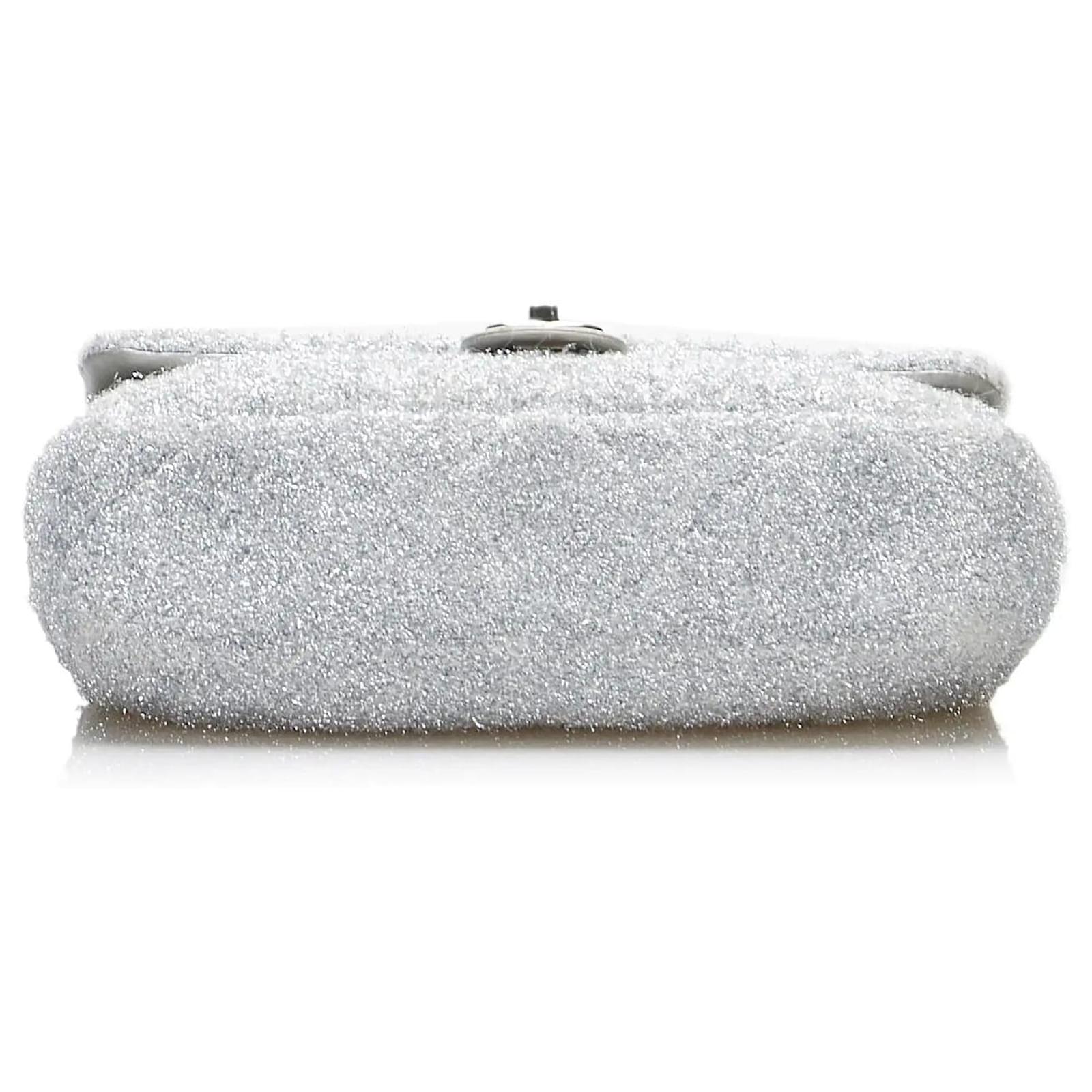 Chanel Ground Control Pluto Glitter Single Flap Bag Grey