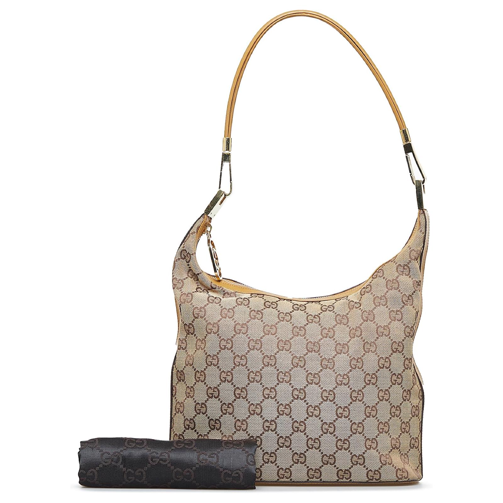 ショルダーバッグ・ポシェット GUCCI  Shoulder Bags Women Fabric Beige/Brown Gucci Shoulder Bag in Beige Brown Cloth ref.1577117 - Joli