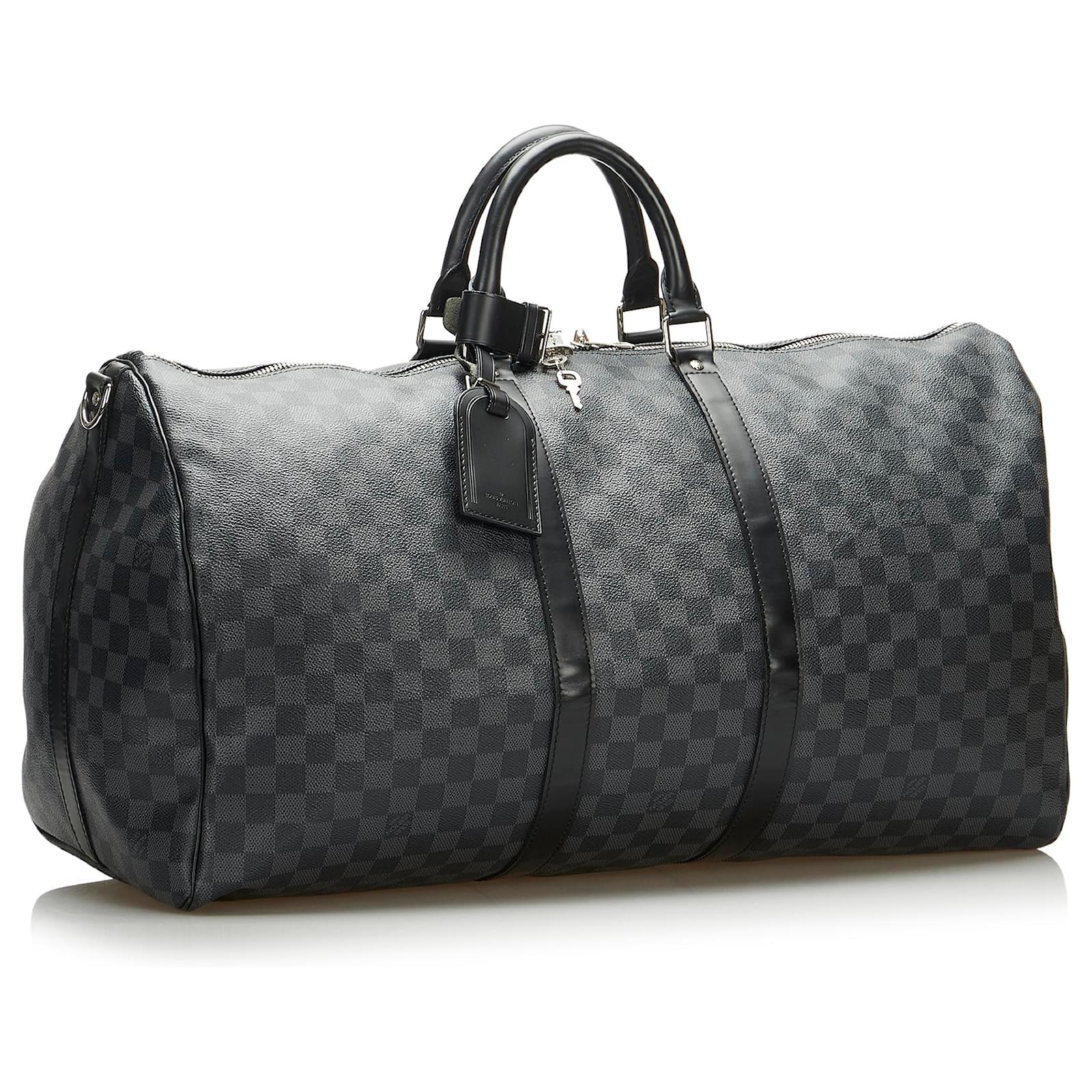 Louis Vuitton Gray Damier Graphite Keepall Bandouliere 55 Grey Cloth  ref.929152 - Joli Closet
