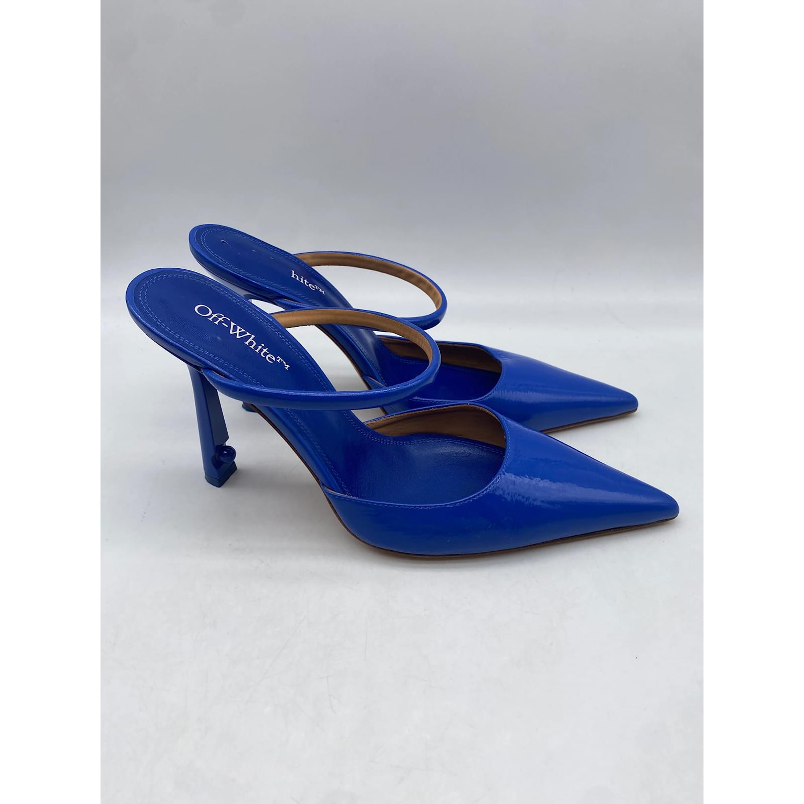 Off white best sale blue heels