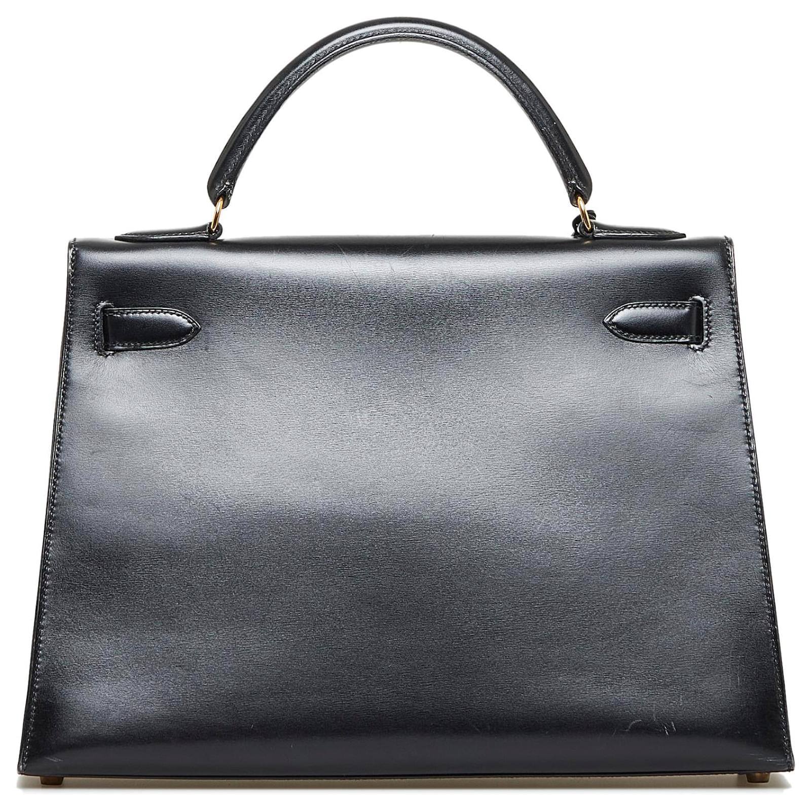 Hermès Hermes Black Box Calf Kelly 32 Leather Pony-style calfskin  ref.954627 - Joli Closet