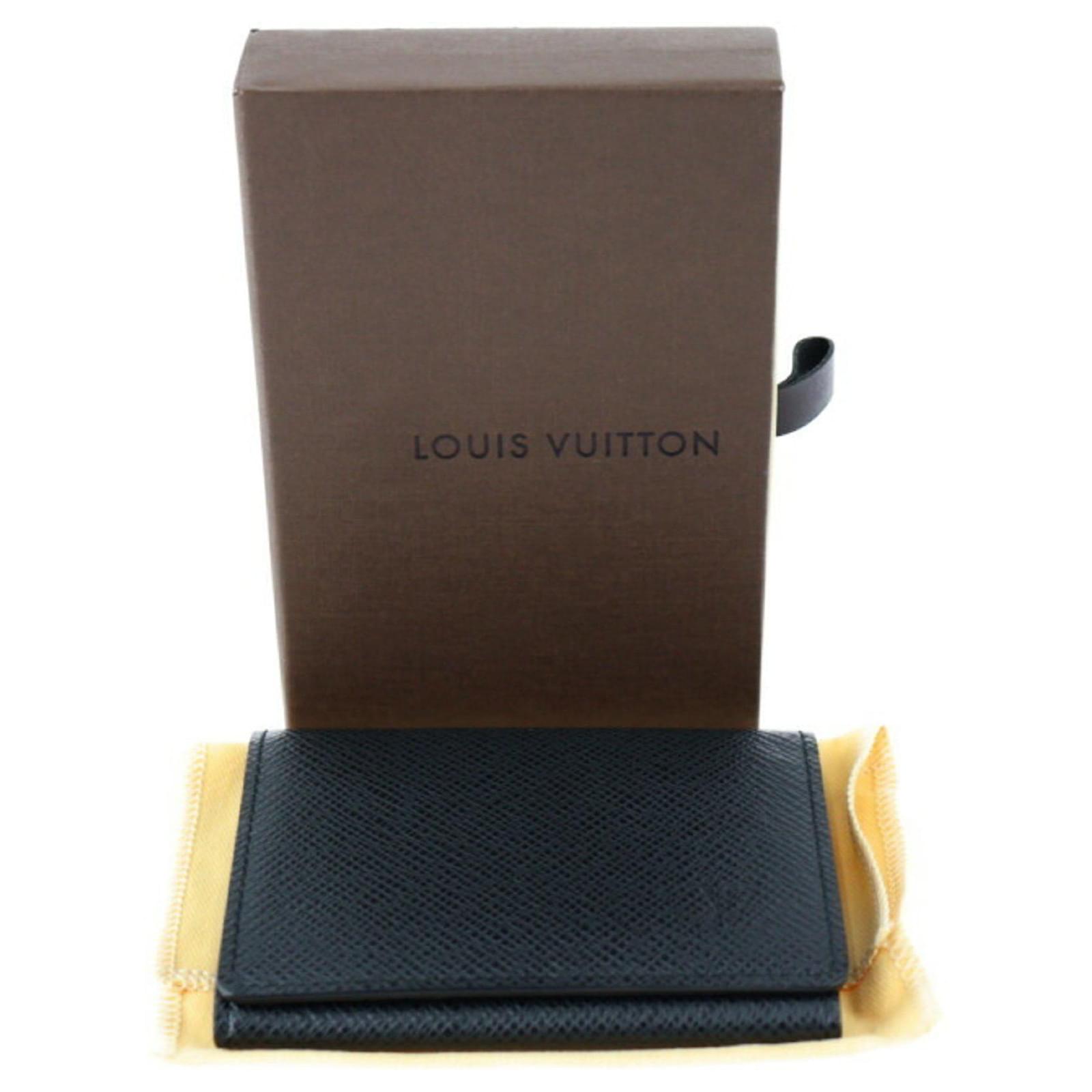 Buy Pre-Owned Louis Vuitton Multiple Wallet in Black Taiga Leather