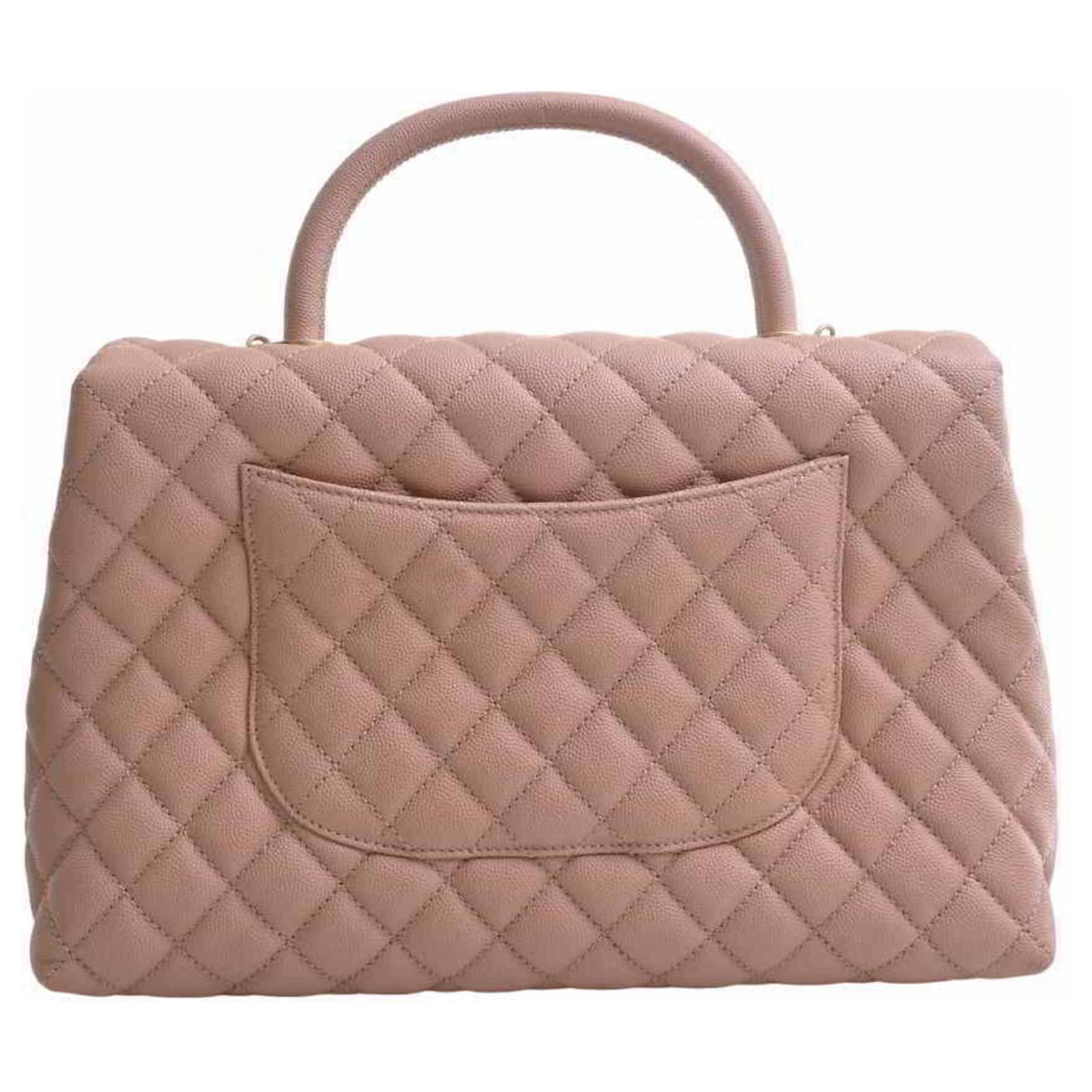 Chanel Coco Handle handbag Pink Leather ref.932807 - Joli Closet