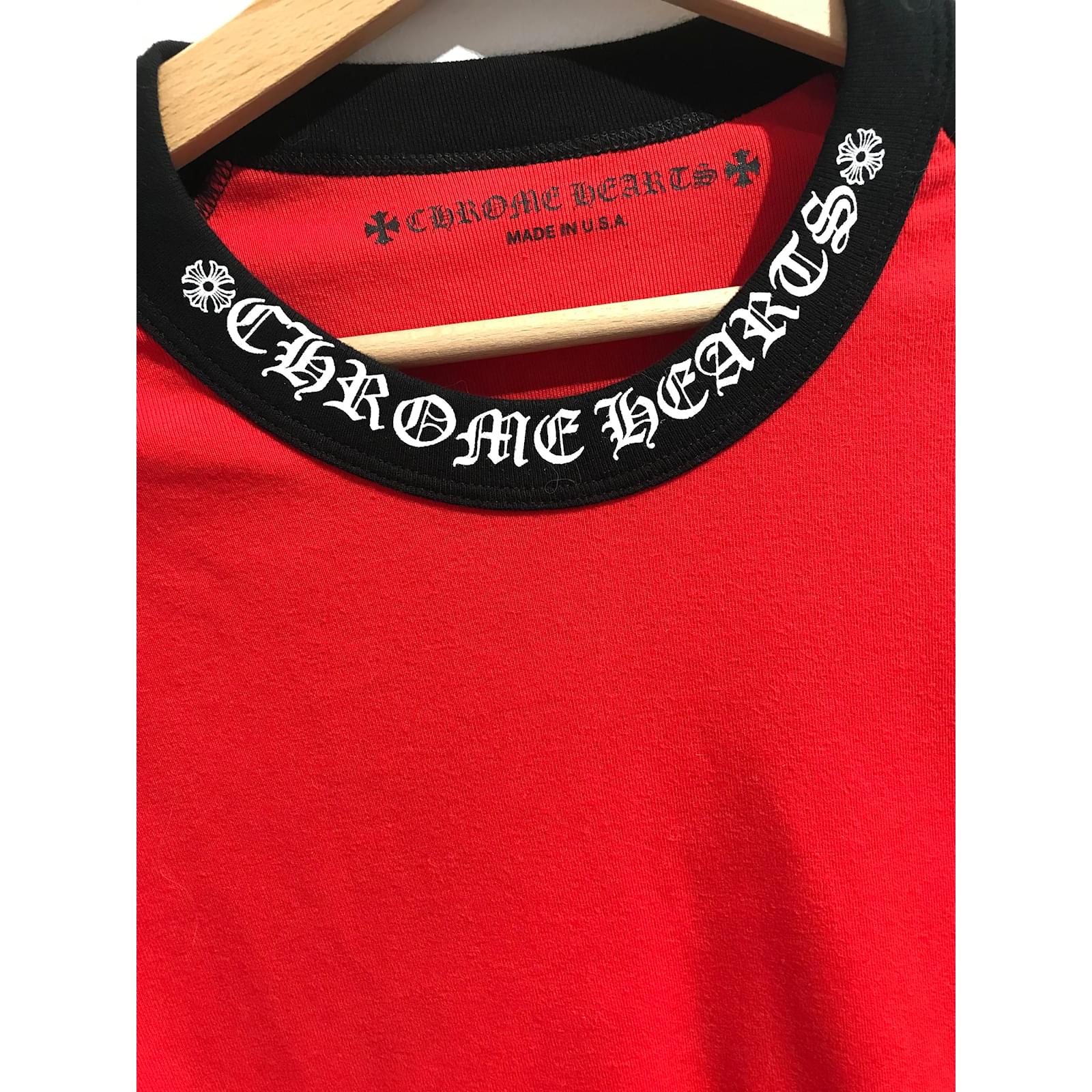 CHROME HEARTS Tops T.International L Cotton Red ref.932852 CHROME HEARTS Tops T.International L Cotton Red ref.932852