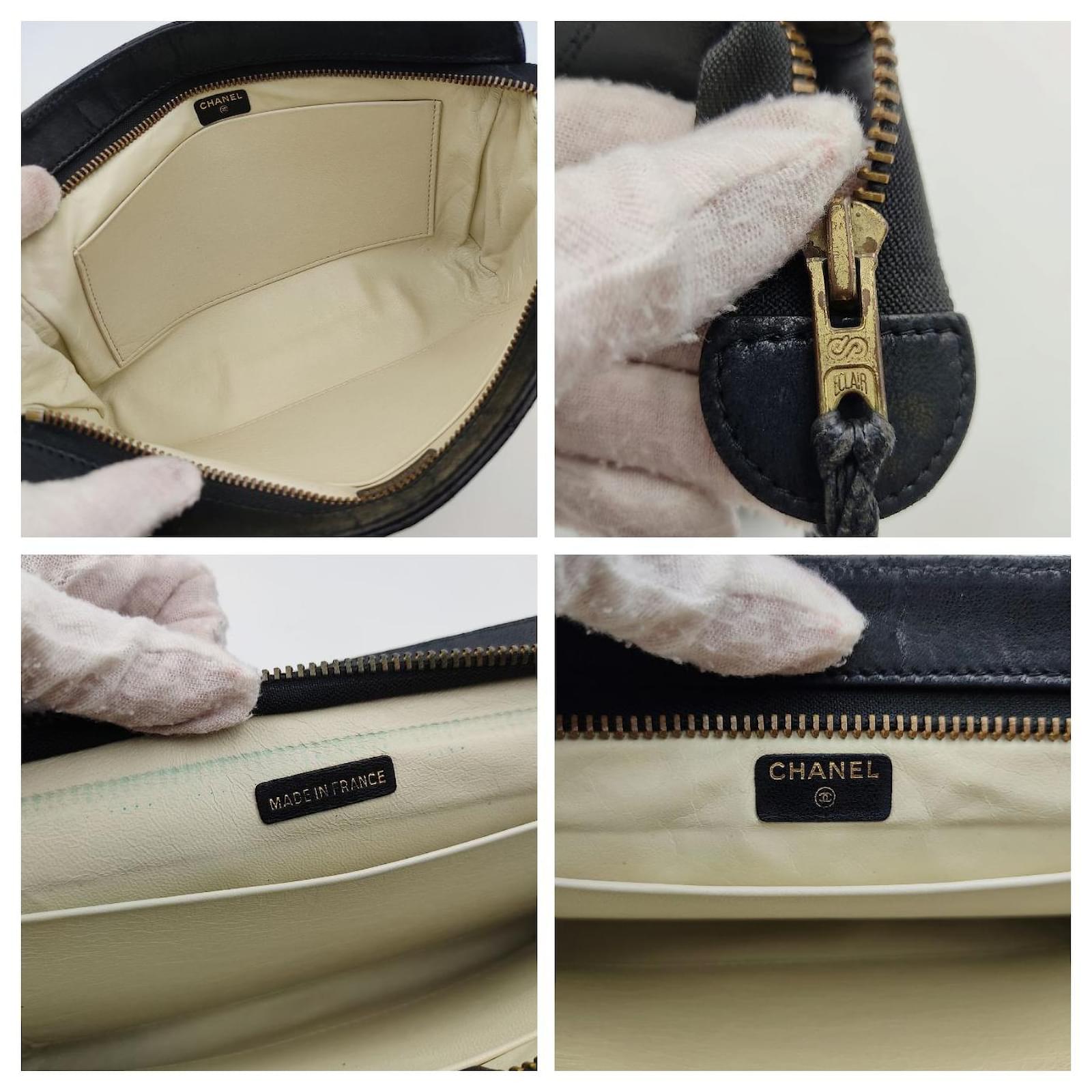 Chanel vintage pochette in black matelassé leather ref.933102 - Joli Closet
