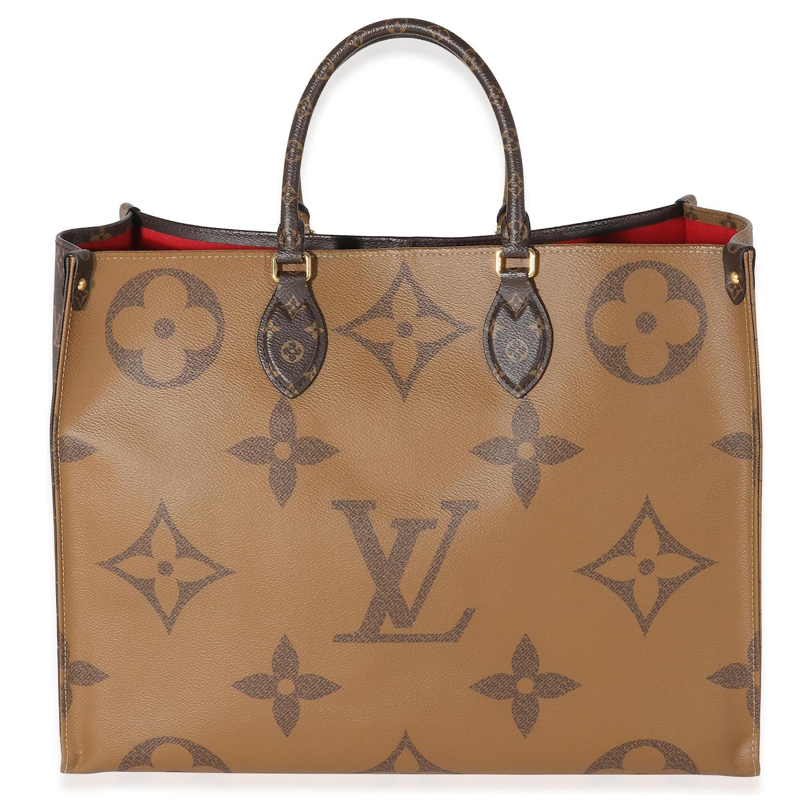 Louis Vuitton On The Go Tote Bag Reverse Monogram GM Cloth ref