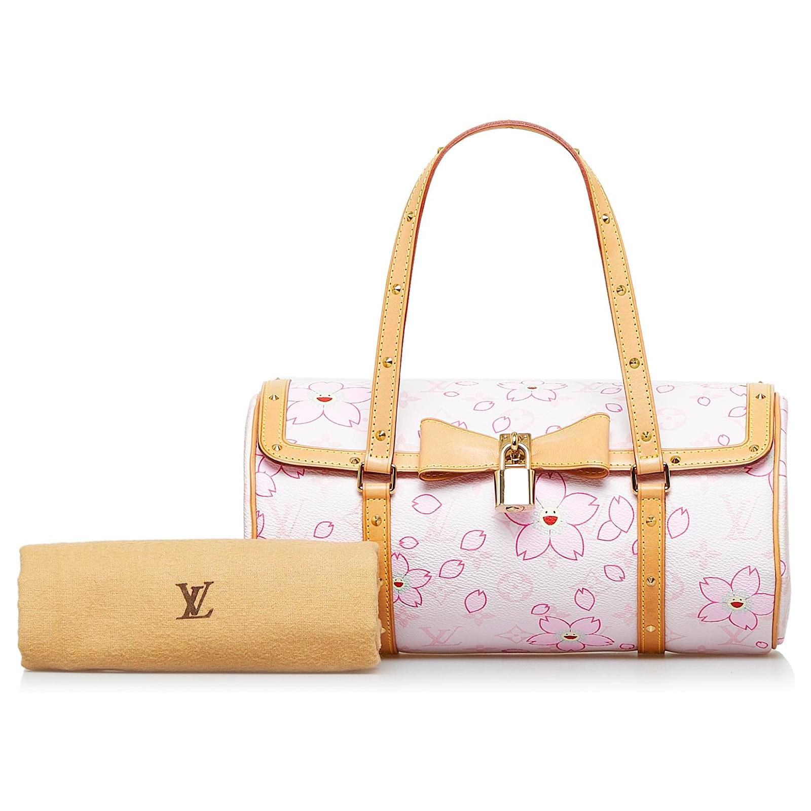 Louis Vuitton Monogram Cherry Blossom Papillon M92010 Pink Cloth