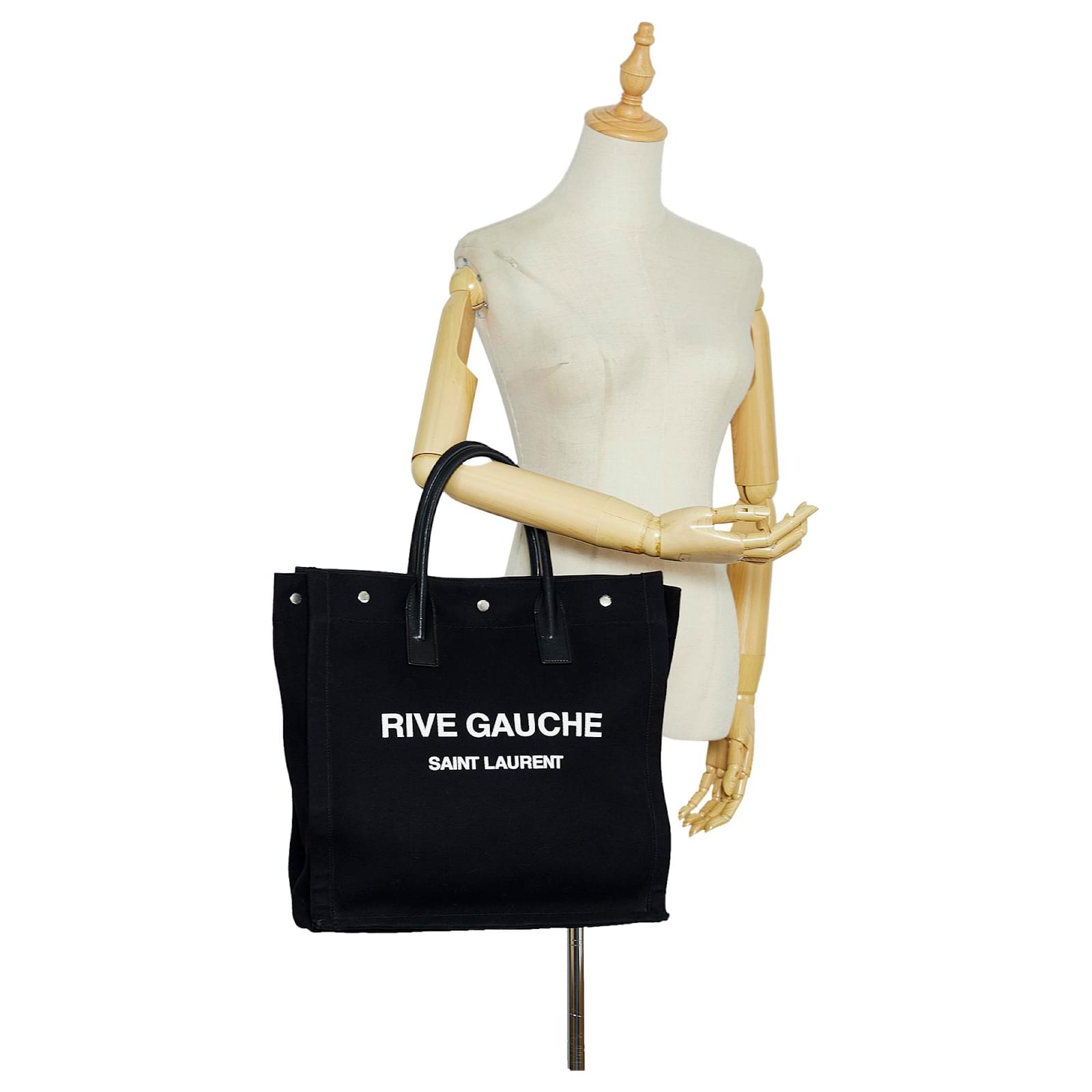 Saint Laurent Black Rive Gauche North South Tote Pony-style calfskin Cloth  ref.933994 - Joli Closet