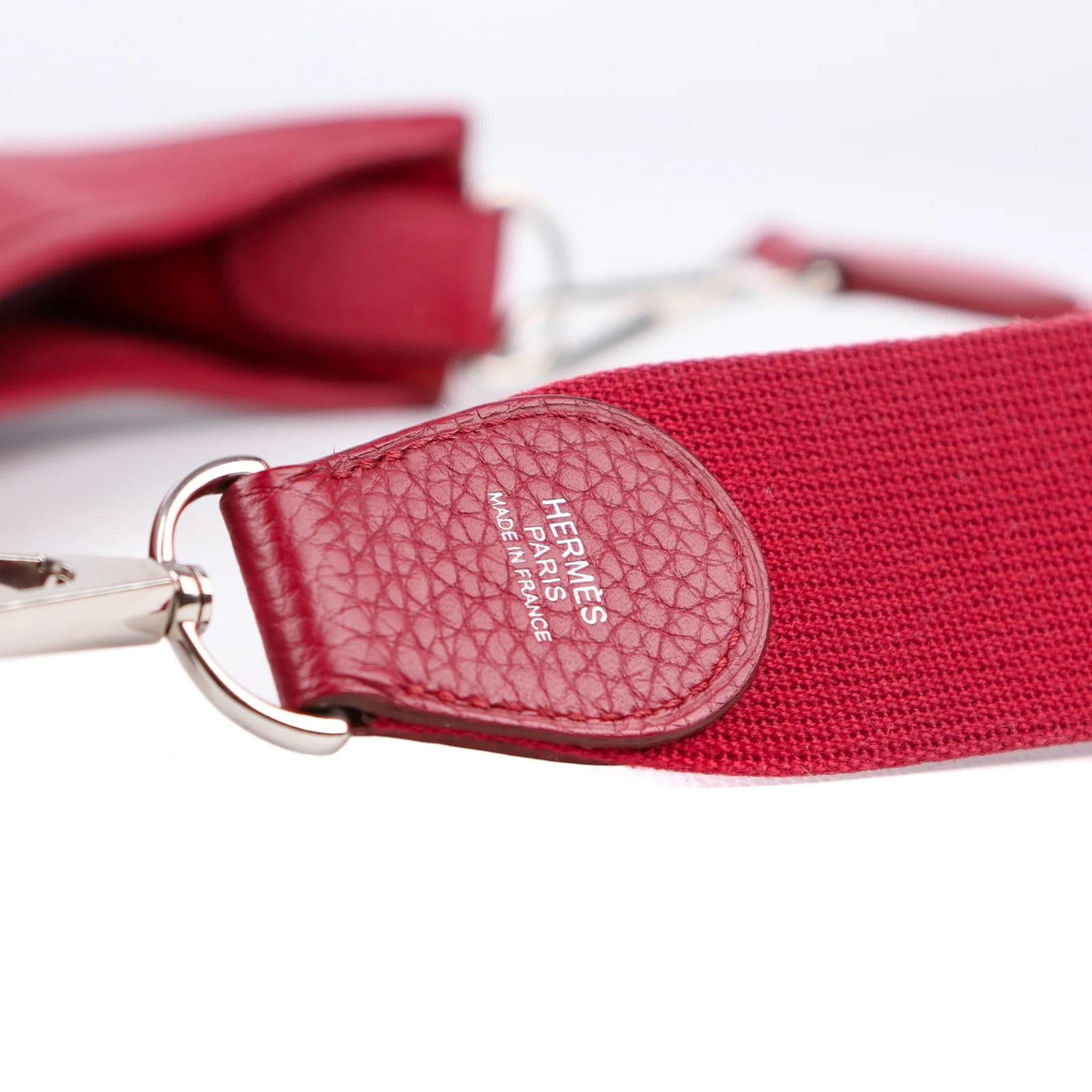 Evelyne Hermès HERMES Handbags T. Leather Dark red ref.934121