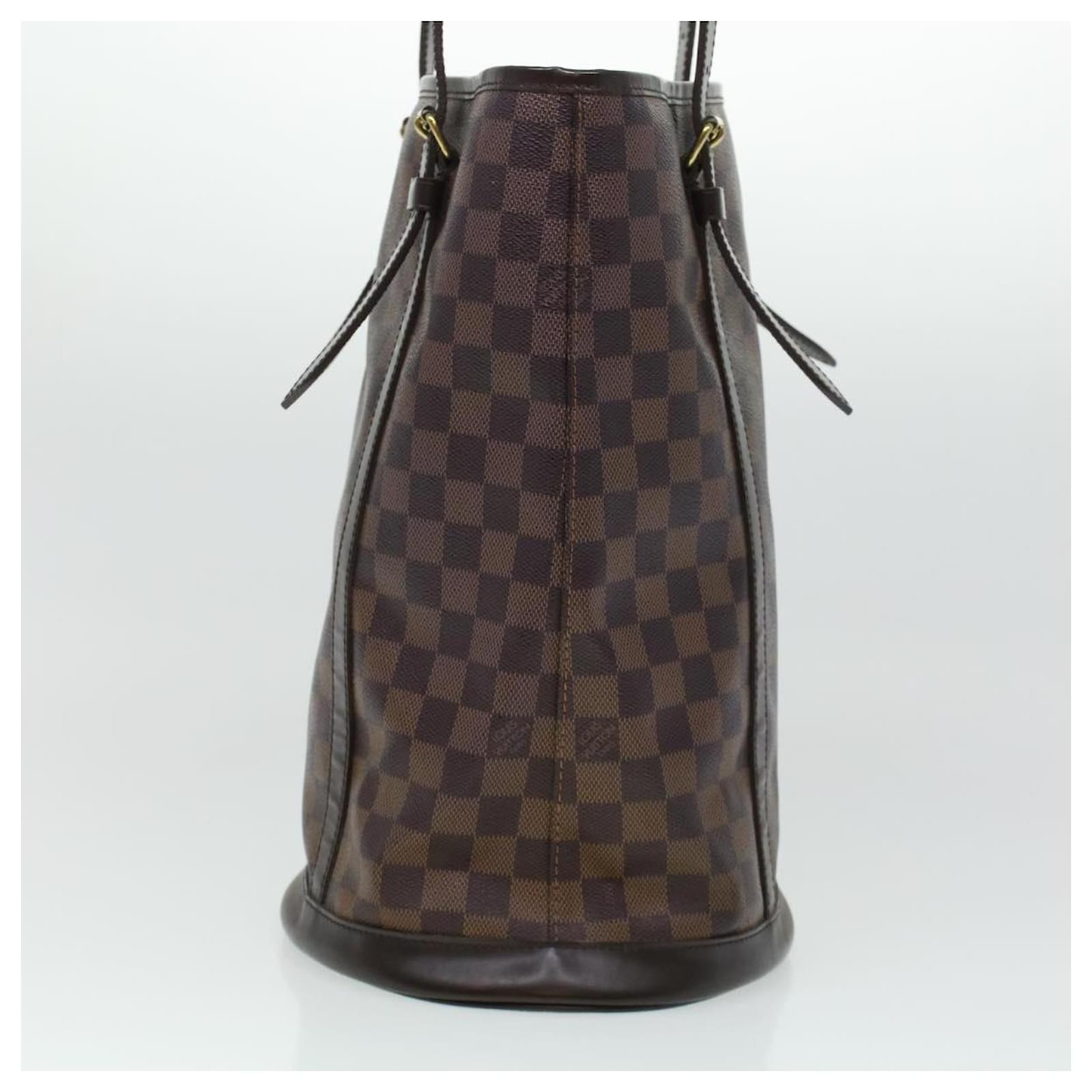 LOUIS VUITTON Damier Ebene Bucket GM Shoulder Bag