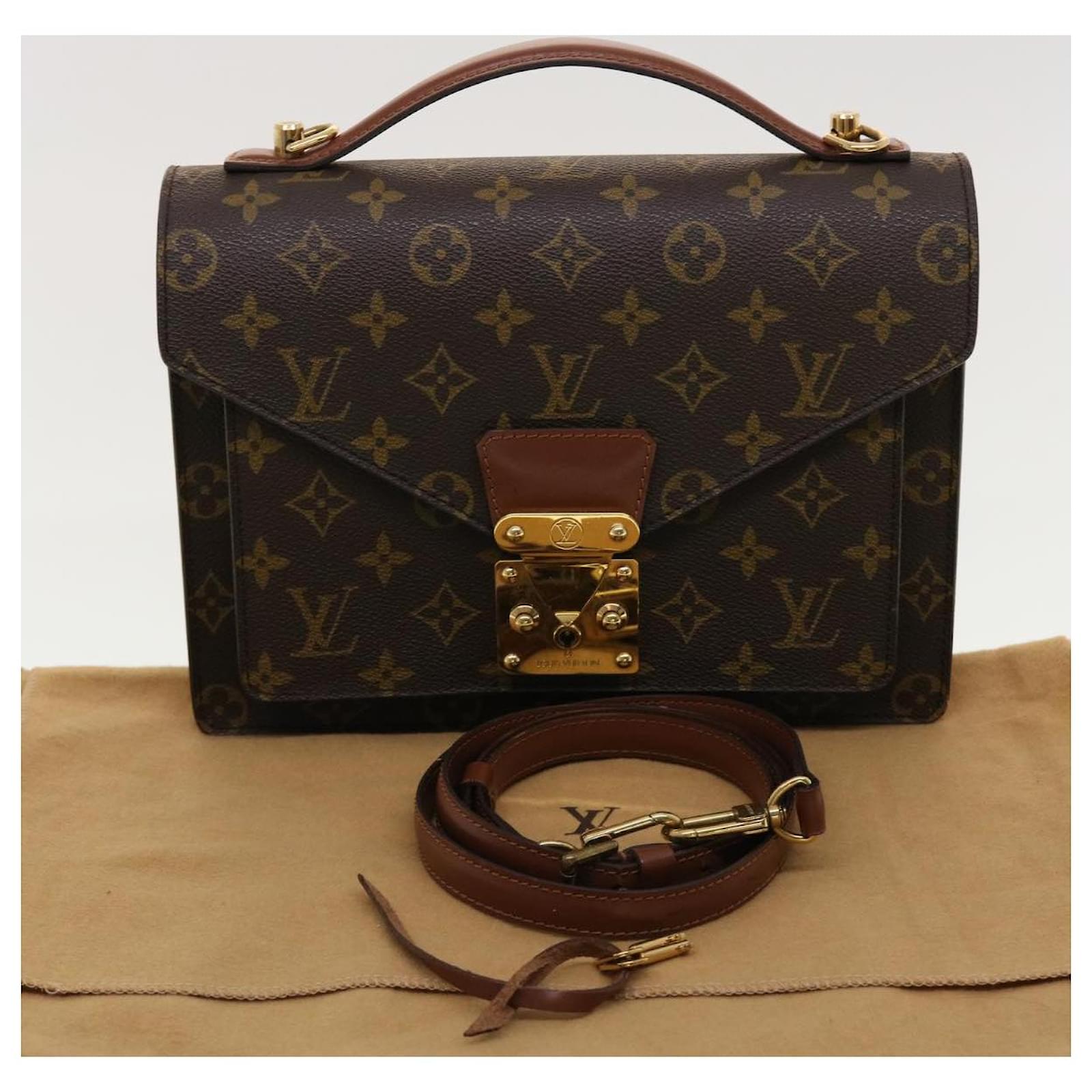 Louis Vuitton Monogram Monceau 28 Hand Bag M51185 LV Auth 41507