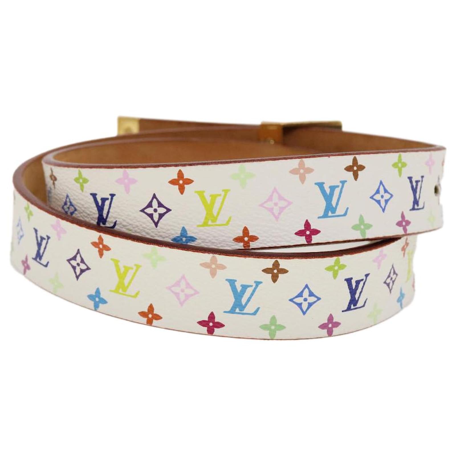 LOUIS VUITTON Multicolor Ceinture Belt 40.6 White M9270U LV Auth 42253  ref.934258 - Joli Closet