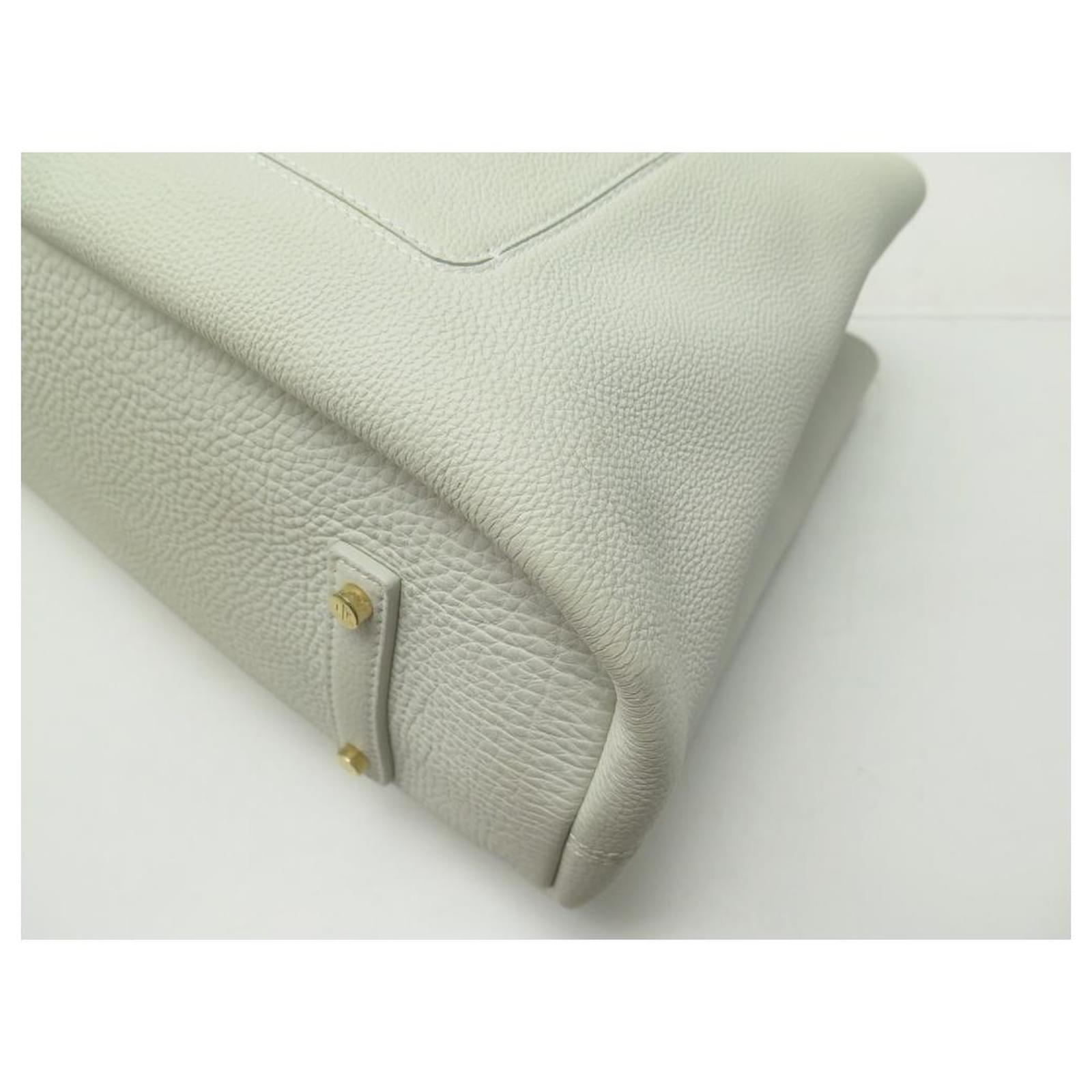 sac a main loro piana bellevue odessa en cuir taupe