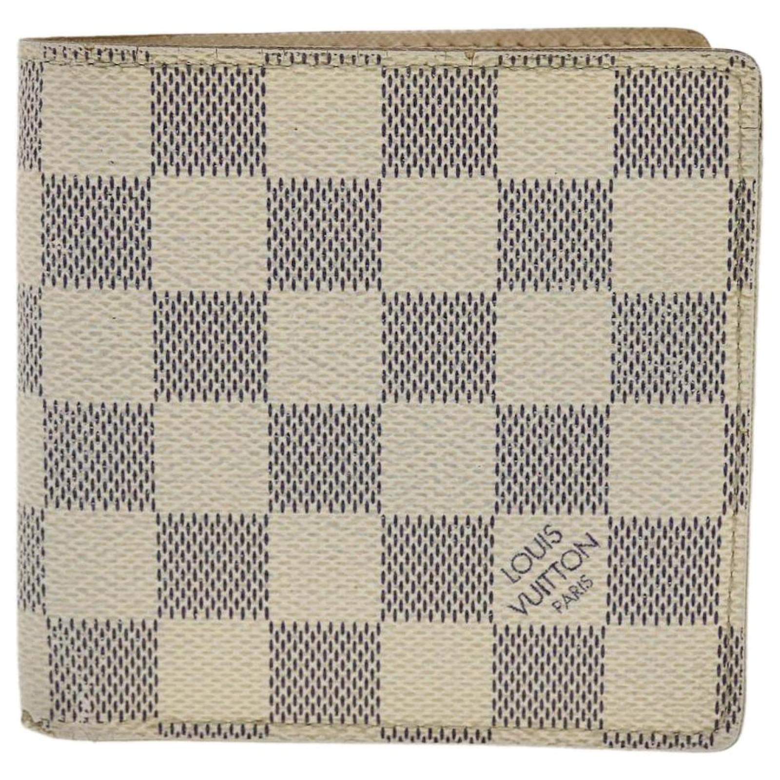 LOUIS VUITTON Damier Azur Porte Feuille Marco Bifold Wallet N60018 auth  42246 ref.934552 - Joli Closet