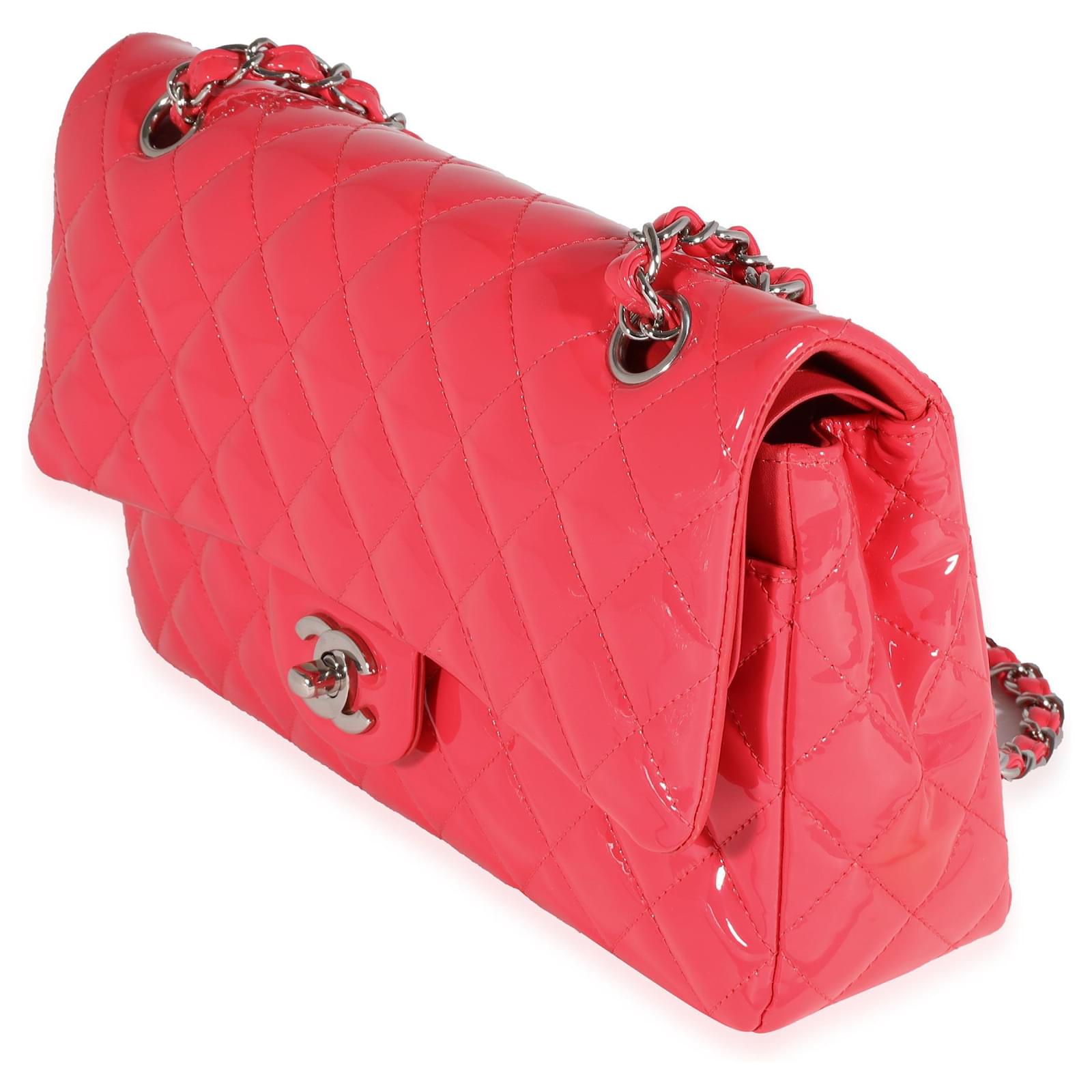 Timeless Chanel Candy Pink Quilted Patent Leather Medium Classic Double  Flap Bag ref.934778 - Joli Closet