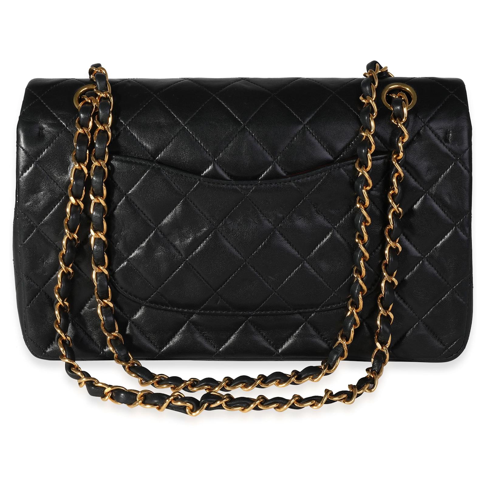 Chanel Vintage Classic Double Flap Bag Quilted Lambskin Medium 10” – Luxury  Locker