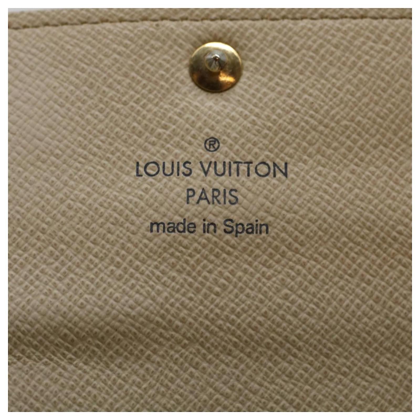 Louis Vuitton Damier Azur Portefeuille Sarah Long Wallet N63208 LV Auth 40267