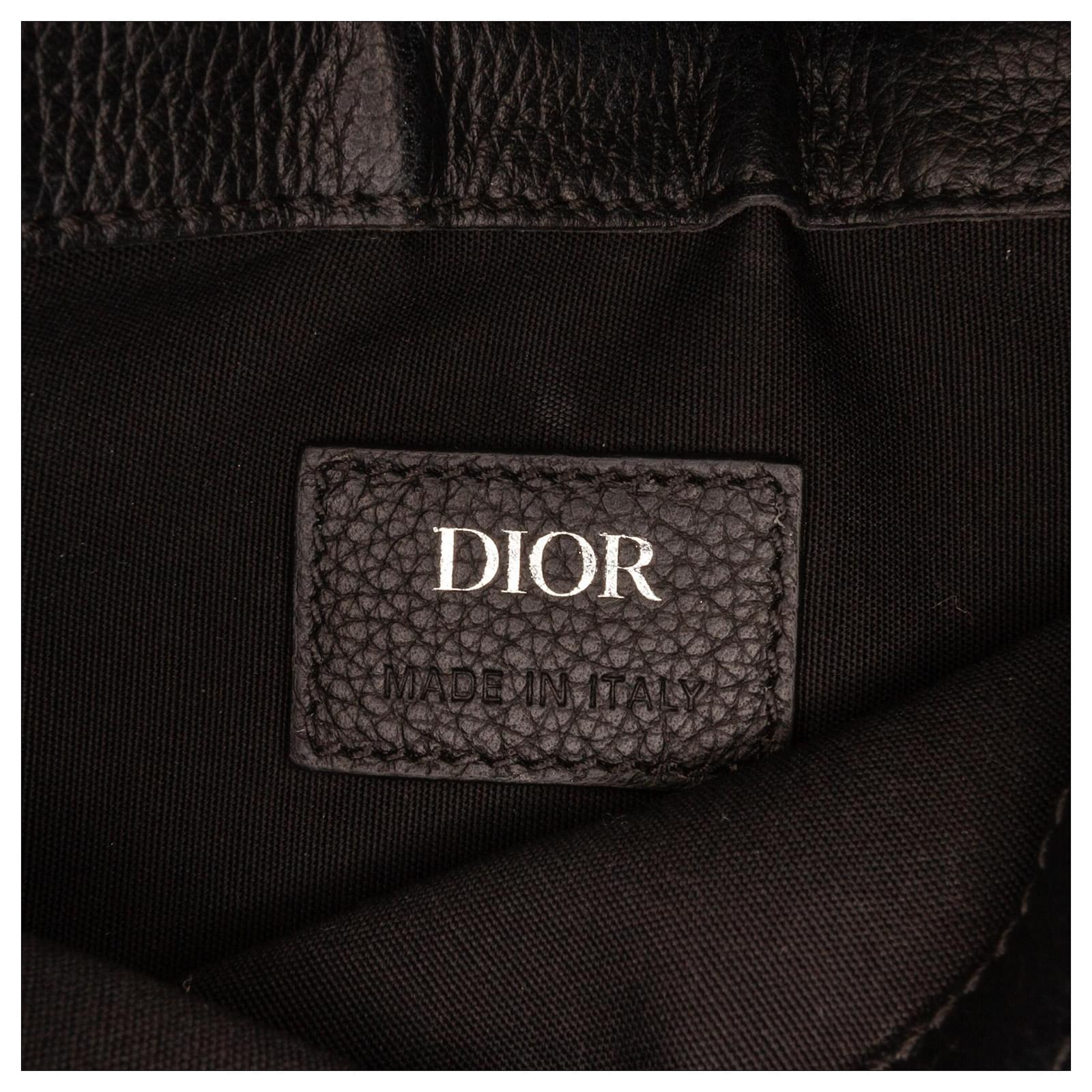 Dior Black Oblique Saddle Messenger Bag Leather Cloth Pony-style calfskin  Cloth ref.935454 - Joli Closet