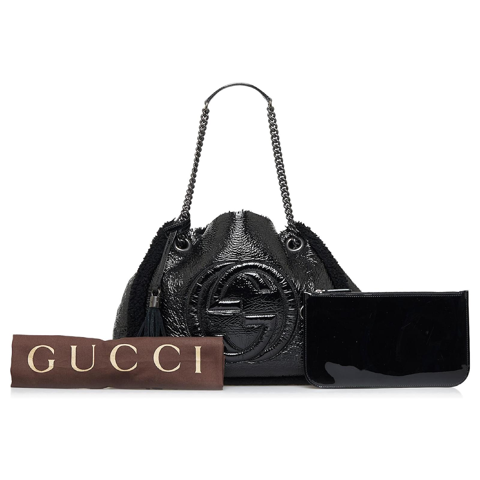 Gucci Black Leather Medium Soho Tote Bag Gucci