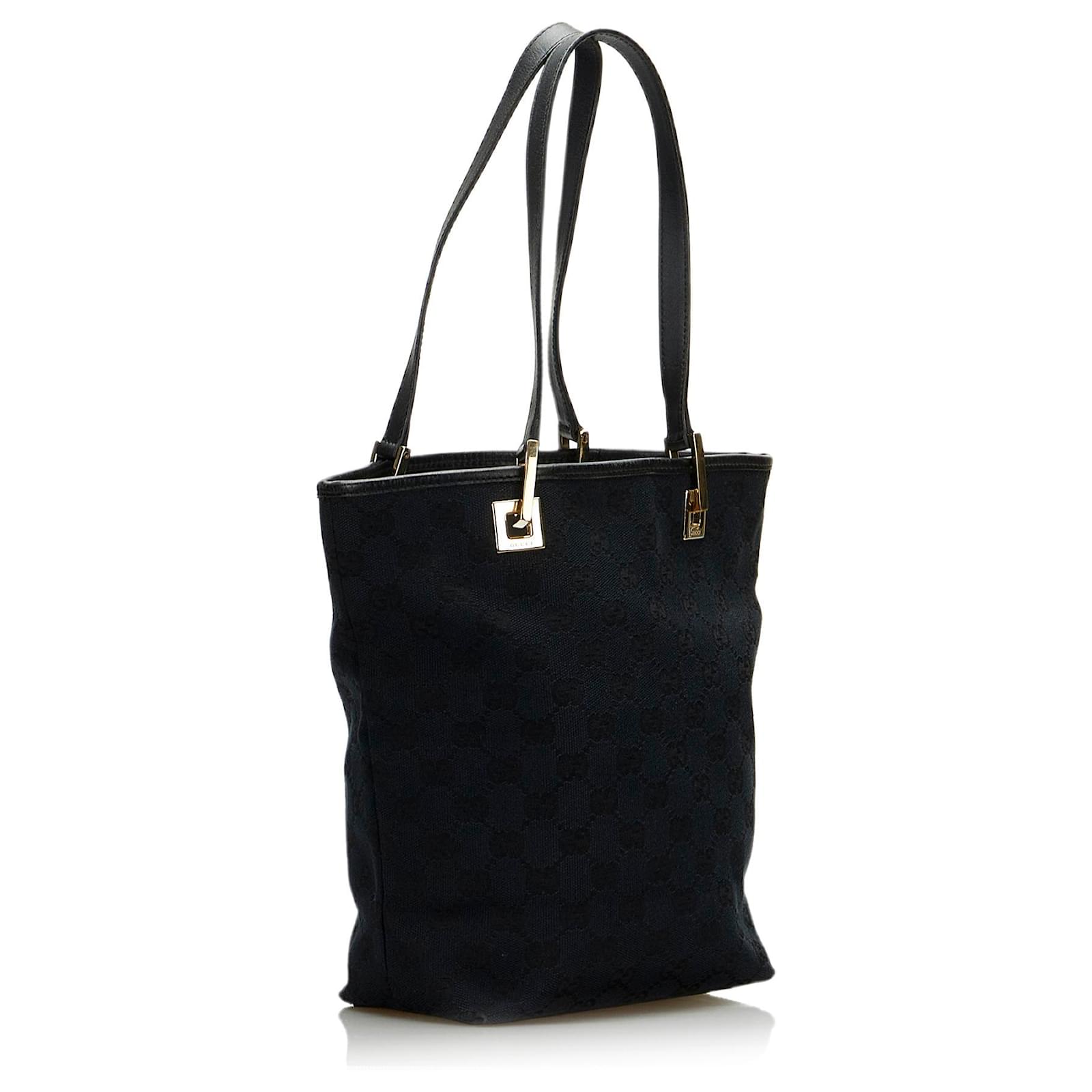 gucci black bucket tote bag