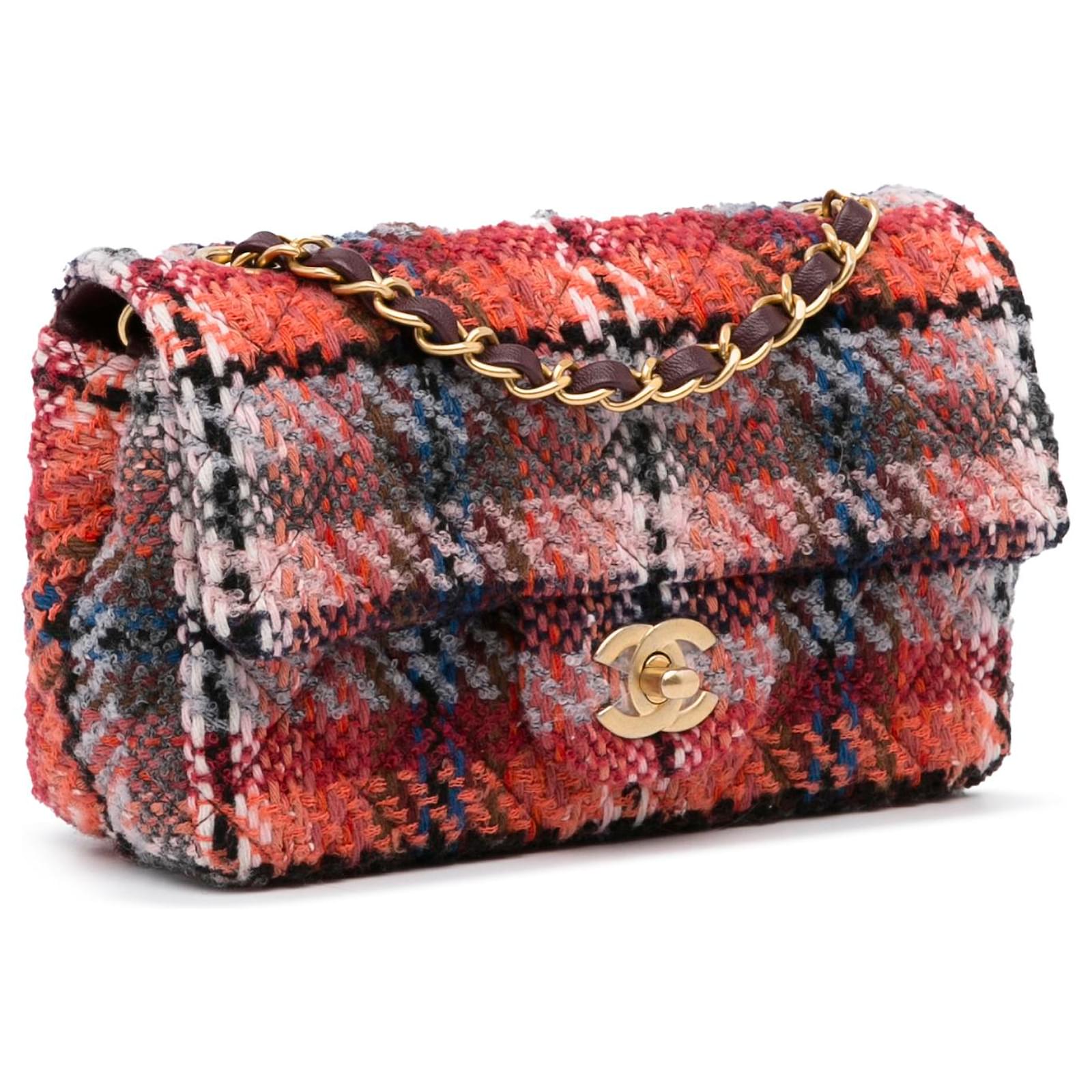 Chanel Multi Mini Tweed Single Flap Bag Multiple colors Cloth ref.935530 -  Joli Closet