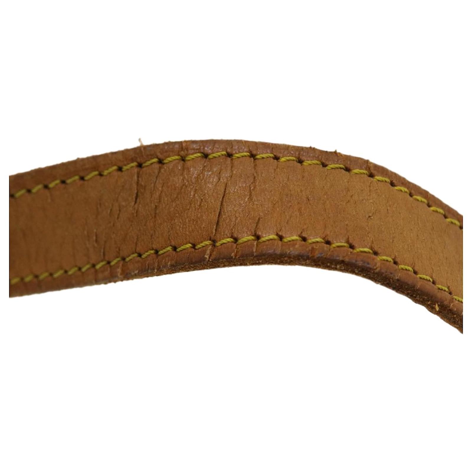LOUIS VUITTON Adjustable Leather Shoulder Strap 78-33.9 Leather Beige Auth  cr701