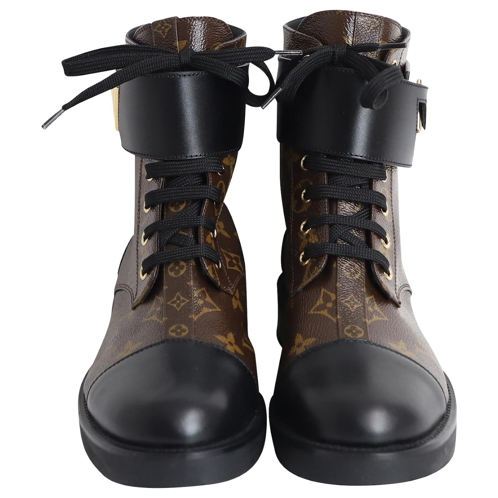 Louis Vuitton LV Monogram Wonderland Flat Ranger Combat boots 38.5