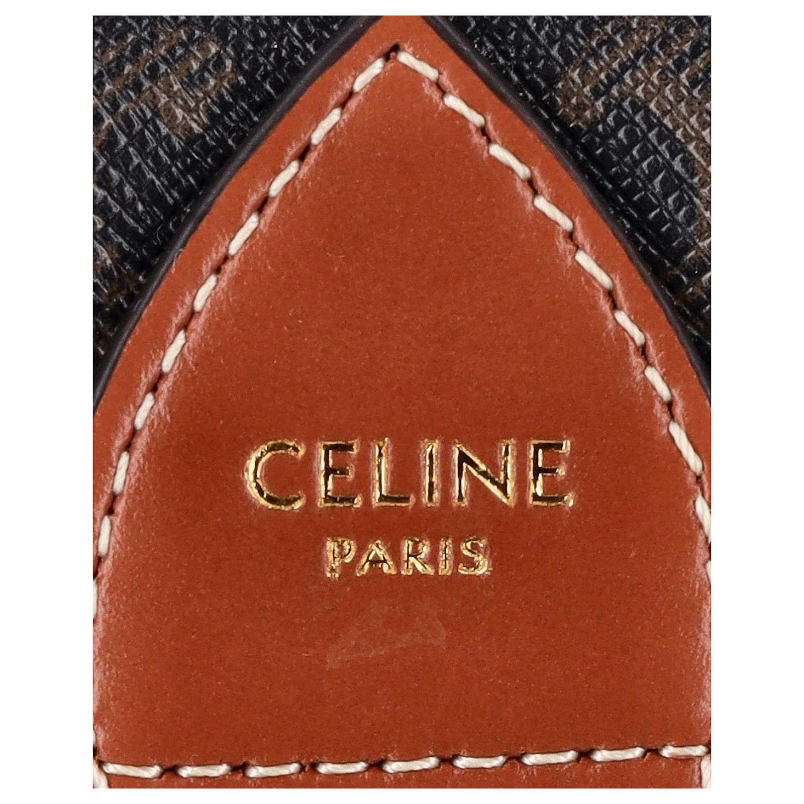 Céline Celine Mini Backpack Folco in Brown Triomphe Canvas and calf leather  Leather Pony-style calfskin ref.936034 - Joli Closet