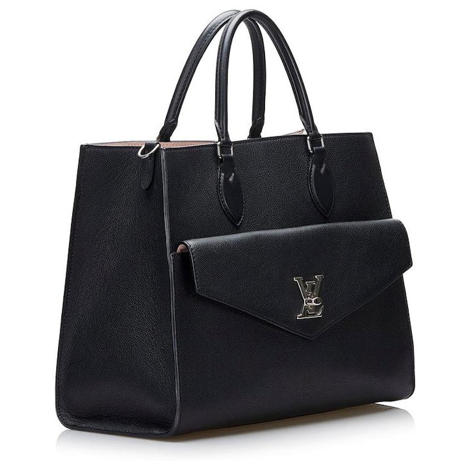Louis Vuitton borsa Lockme Shopper in pelle di vitello martellata