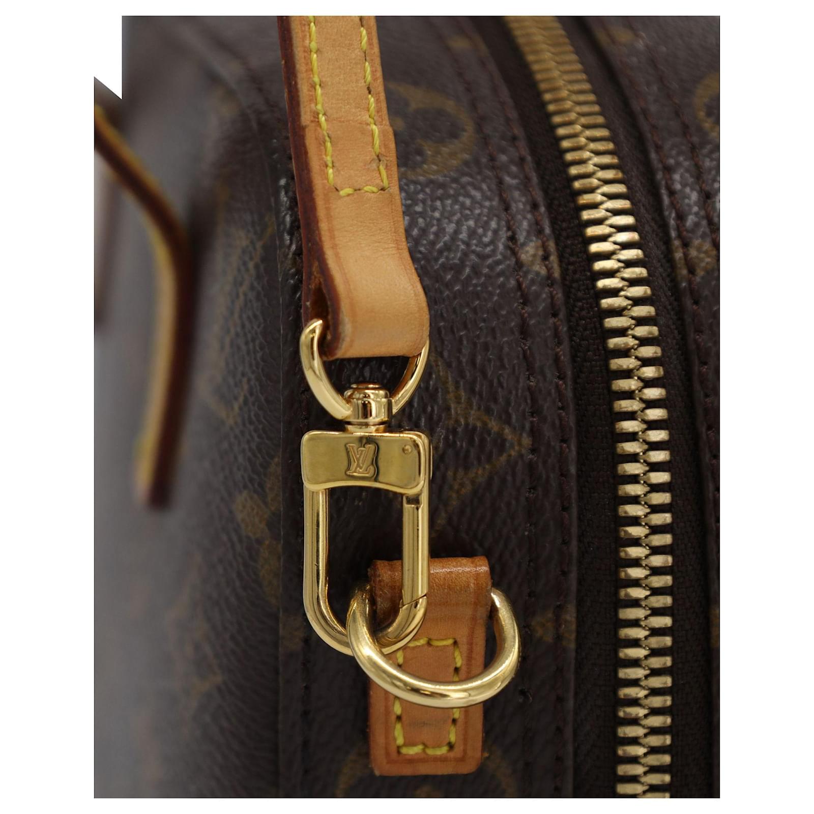 Louis Vuitton Monogram Spontini Bag in Brown Coated Canvas Cloth ref.936137  - Joli Closet