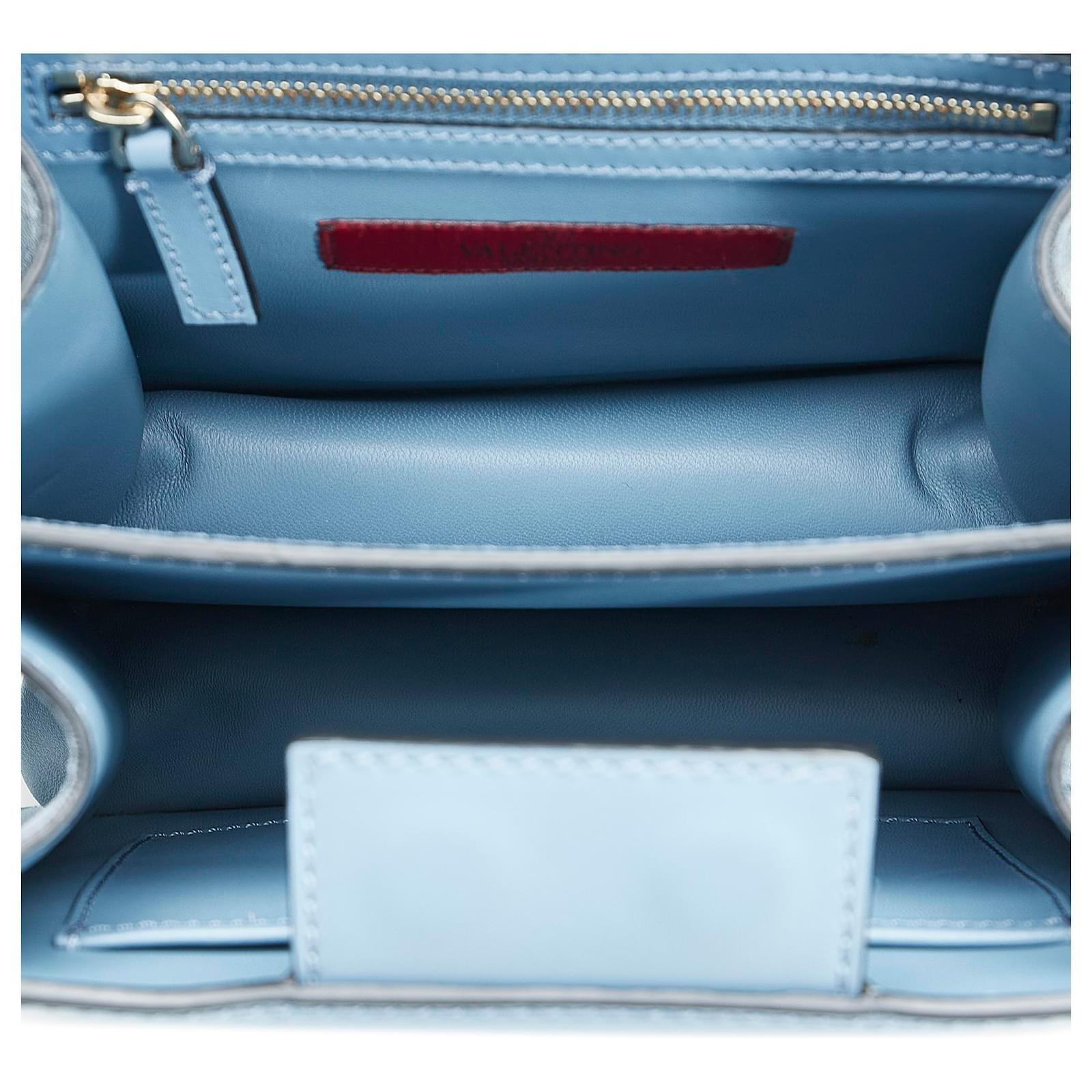 Valentino Blue Rockstud Flap Shoulder Bag Leather Pony-style calfskin  ref.936879 - Joli Closet