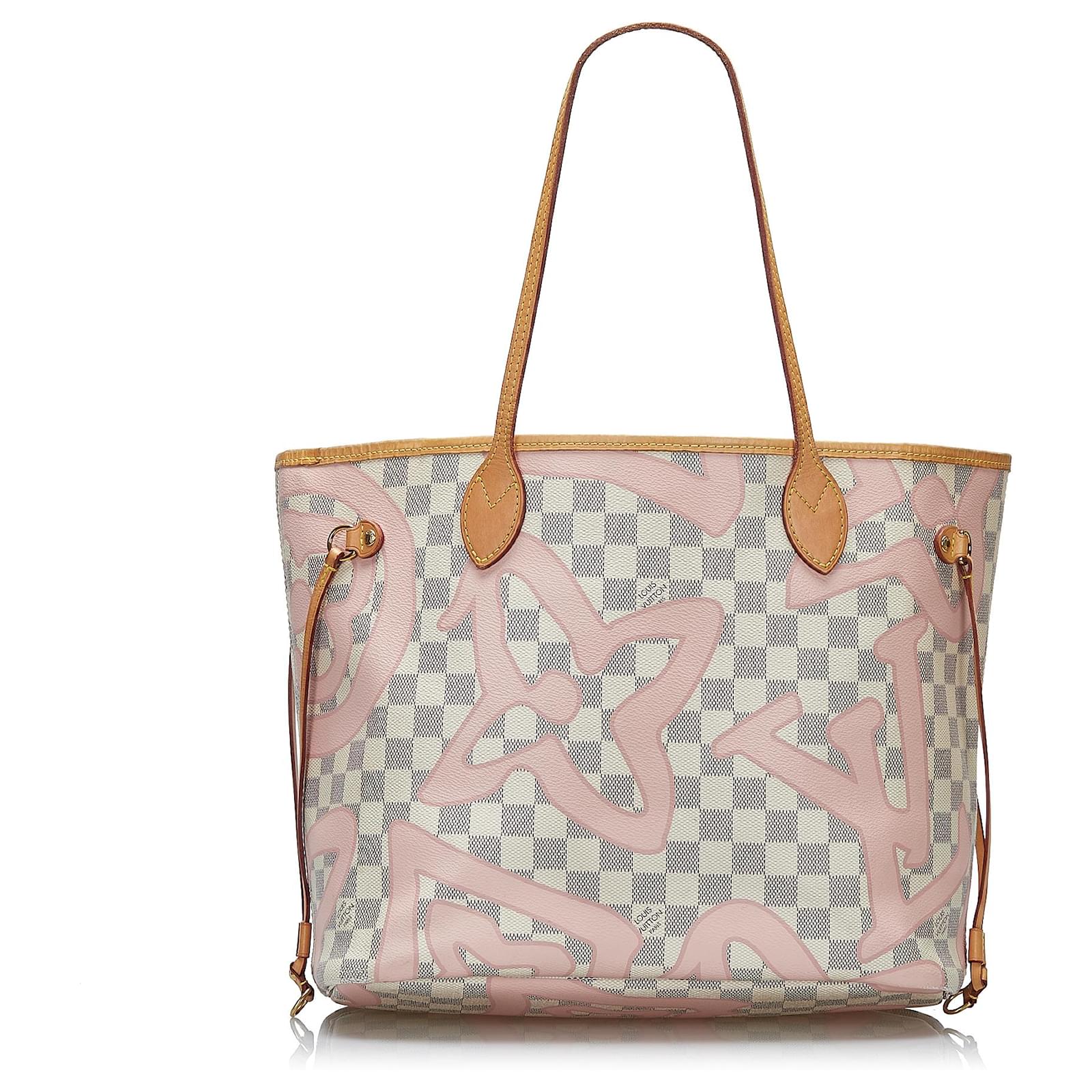 Louis Vuitton, Bags, Pink Inside Louis Vuitton Damie Azur Neverfull Mm