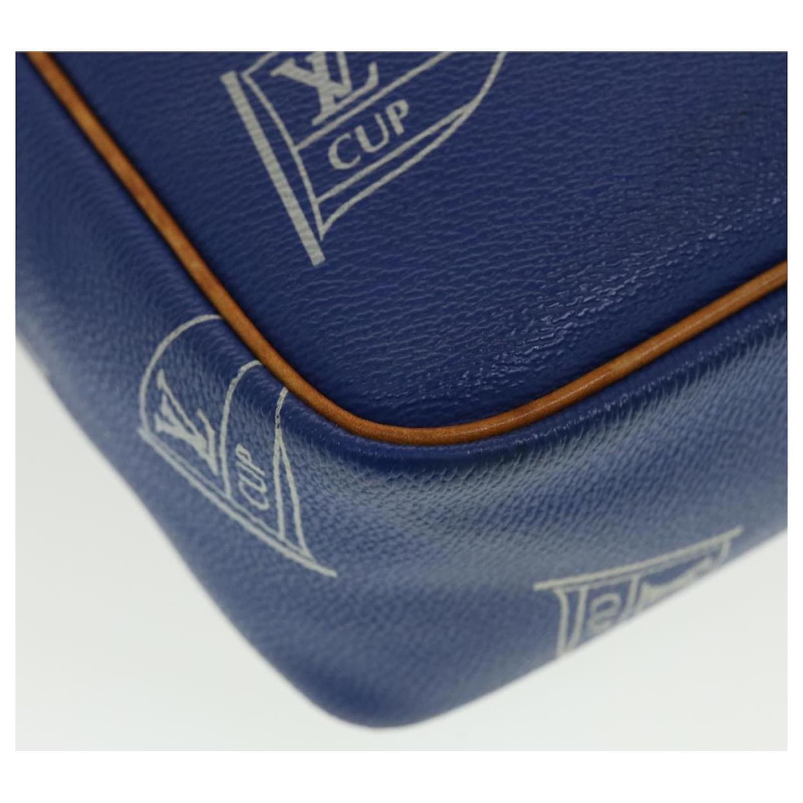LOUIS VUITTON Cup Sac San Diego Shoulder Bag Blue M80010 LV Auth