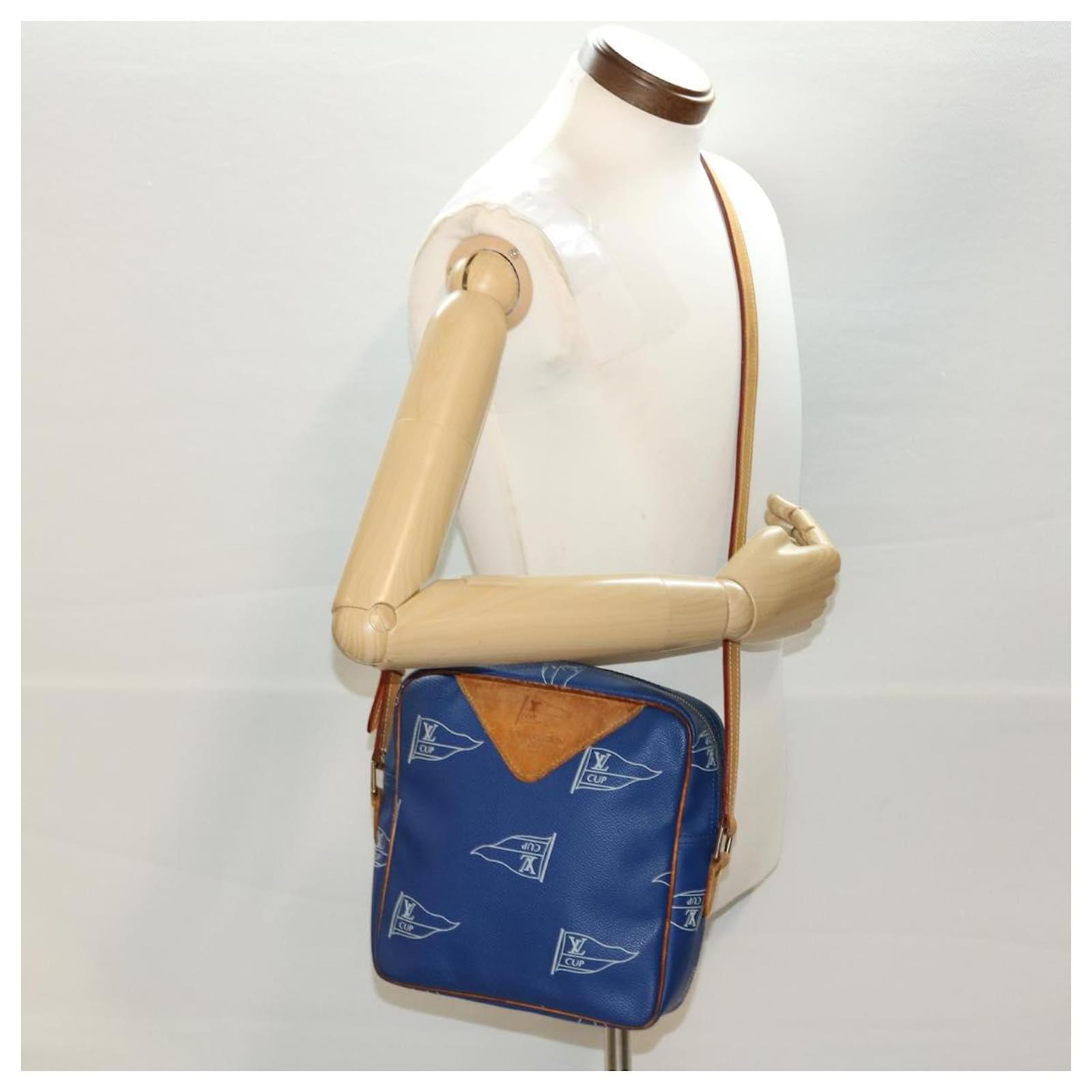 LOUIS VUITTON Cup Sac San Diego Shoulder Bag Blue M80010 LV Auth