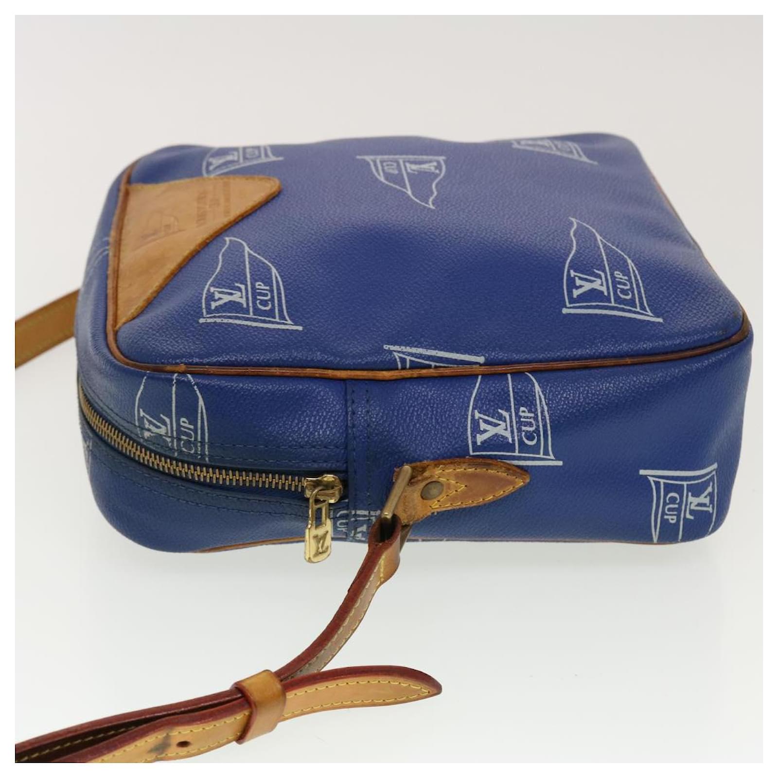LOUIS VUITTON Cup Sac San Diego Shoulder Bag Blue M80010 LV Auth