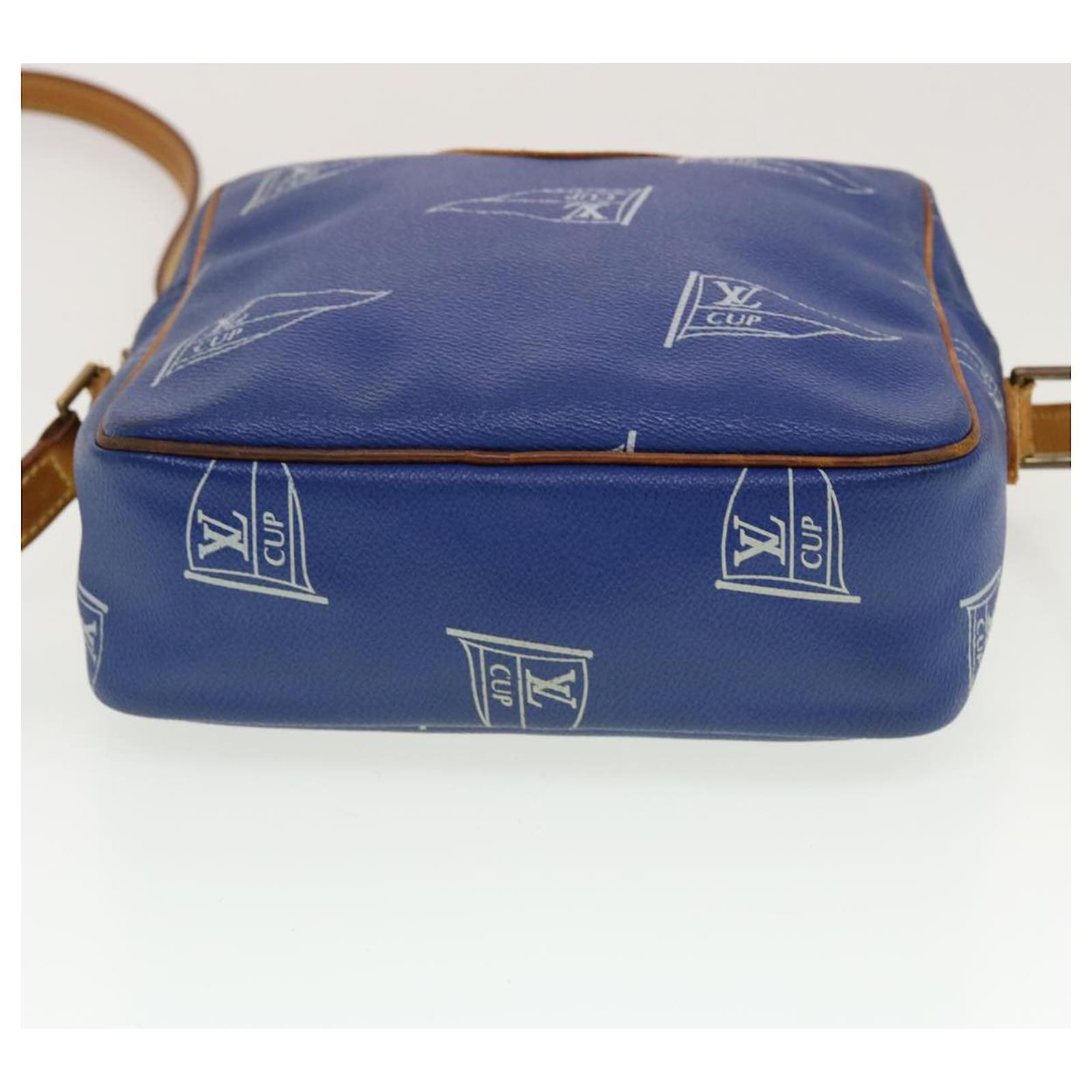 LOUIS VUITTON Cup Sac San Diego Shoulder Bag Blue M80010 LV Auth