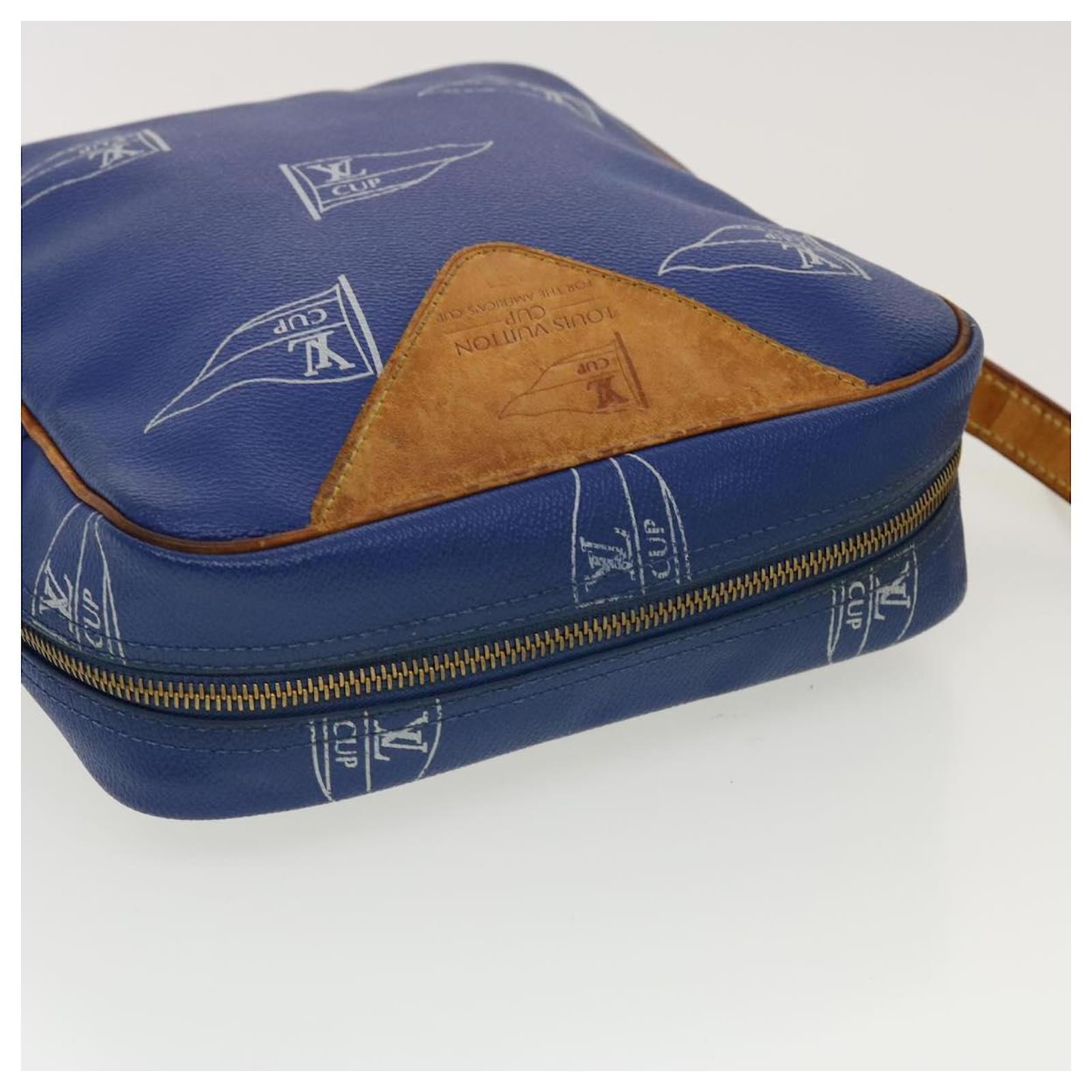 LOUIS VUITTON Cup Sac San Diego Shoulder Bag Blue M80010 LV Auth