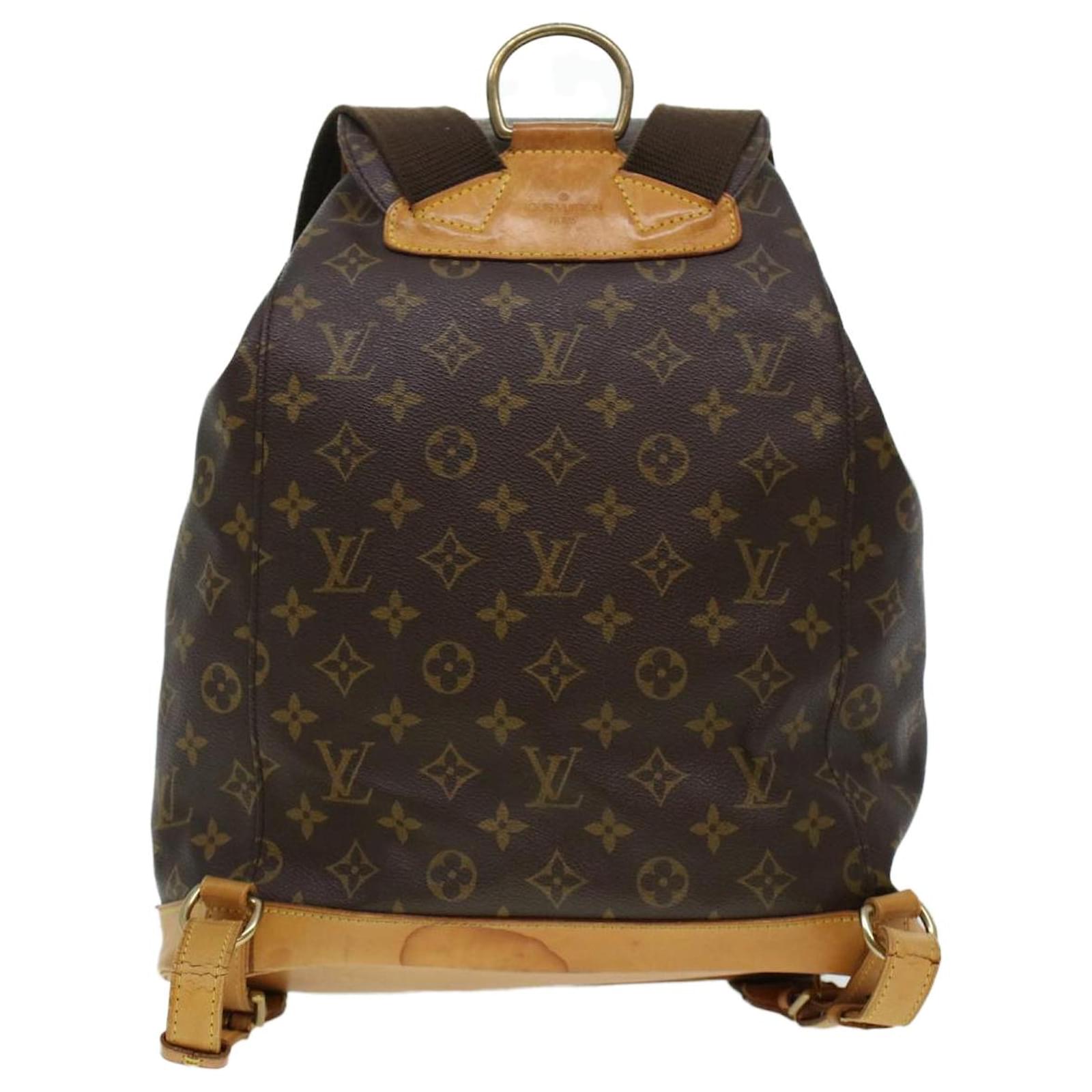 Authentic Louis Vuitton Montsouris Gm Backpack Monogram M51135