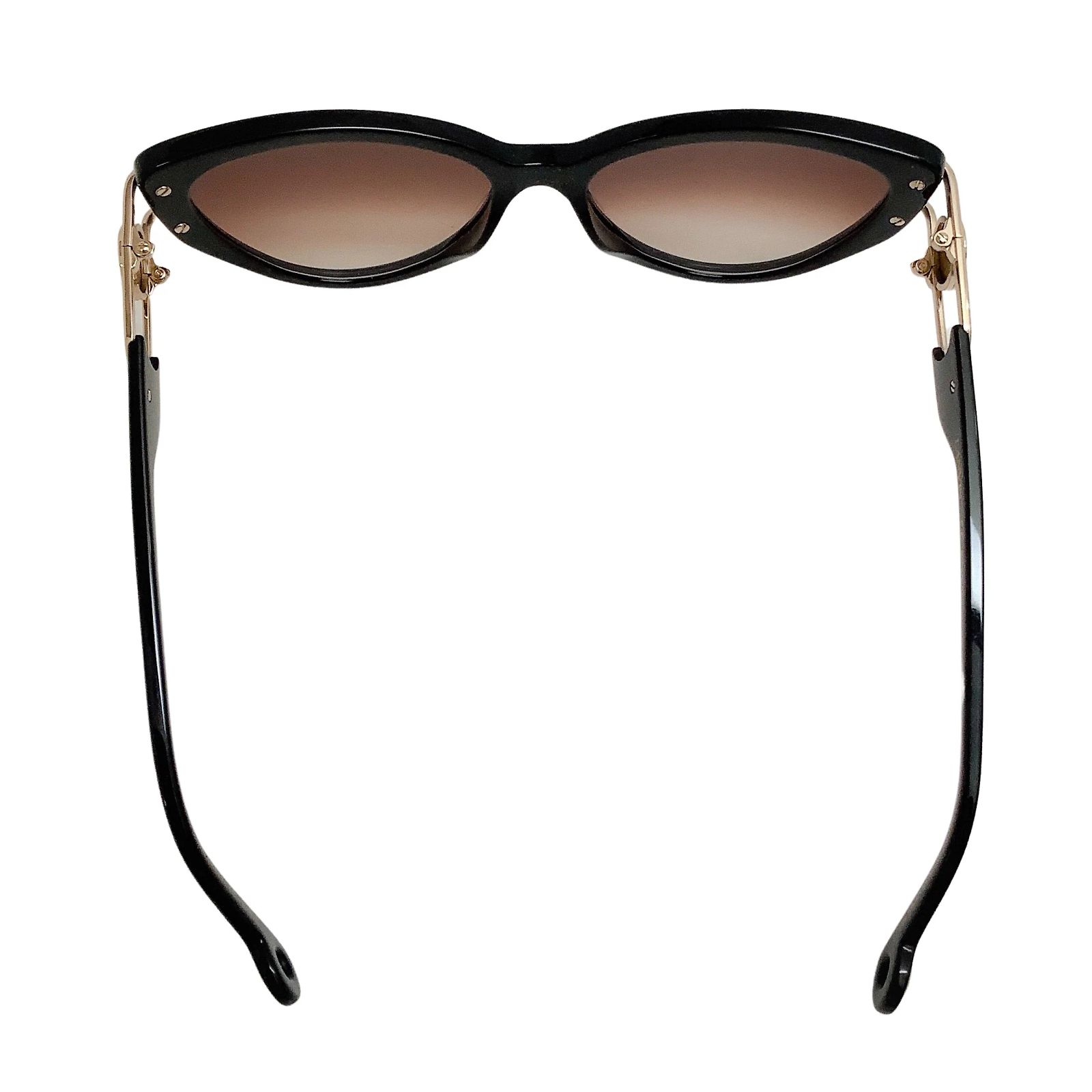 Lanvin Black with Gold Logo Arms Sunglasses Black Lanvin Signature Sunglasses | Lanvin main image 3