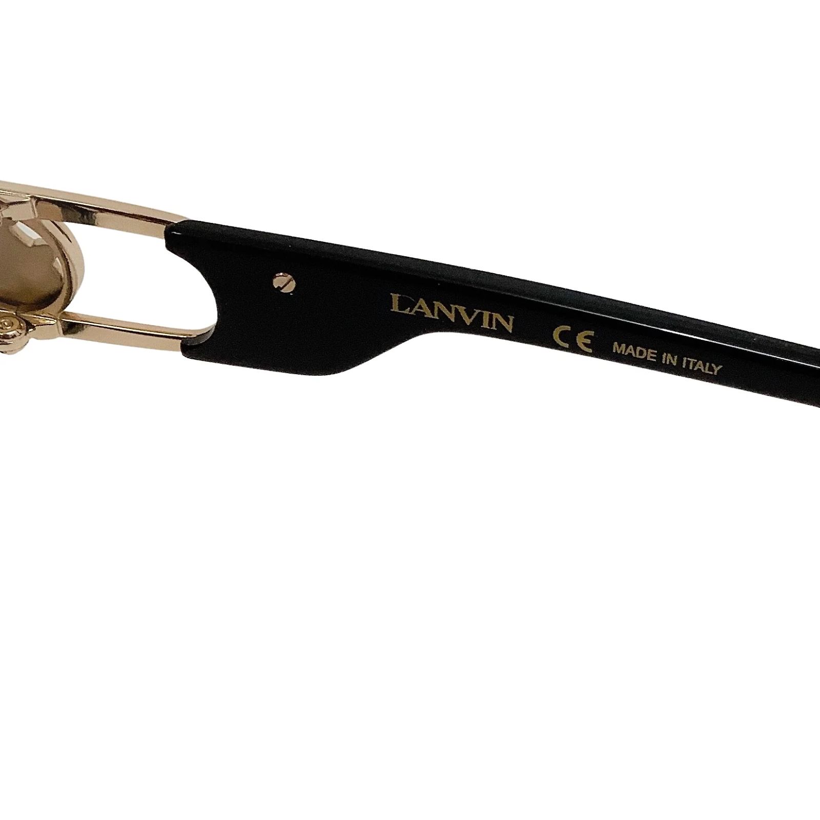 Lanvin Black with Gold Logo Arms Sunglasses Black Lanvin Signature Sunglasses | Lanvin main image 4