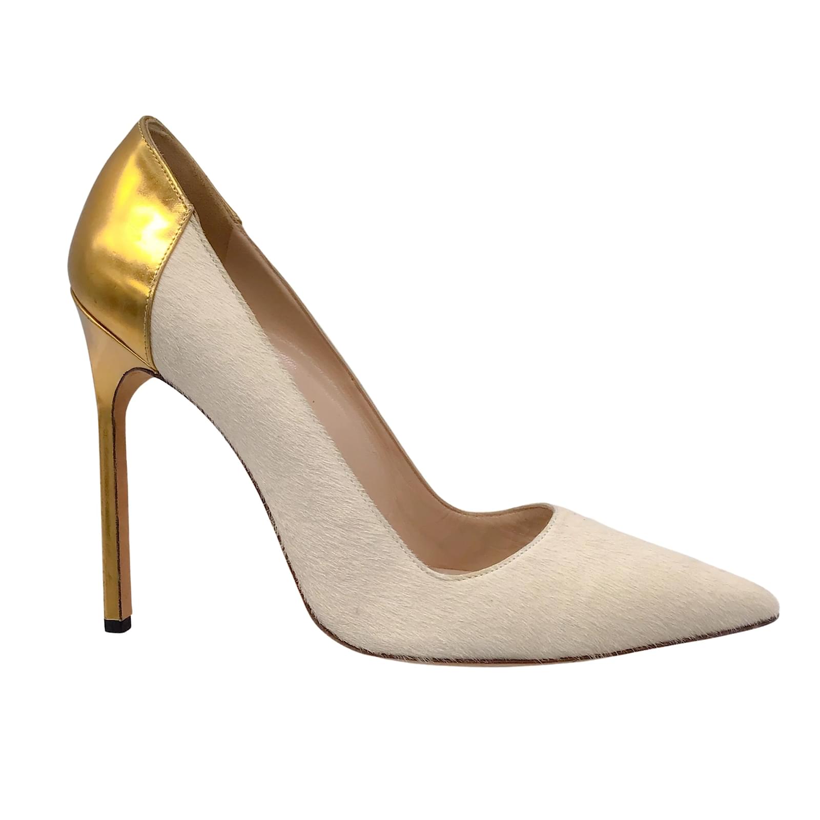 Cream and gold on sale heels