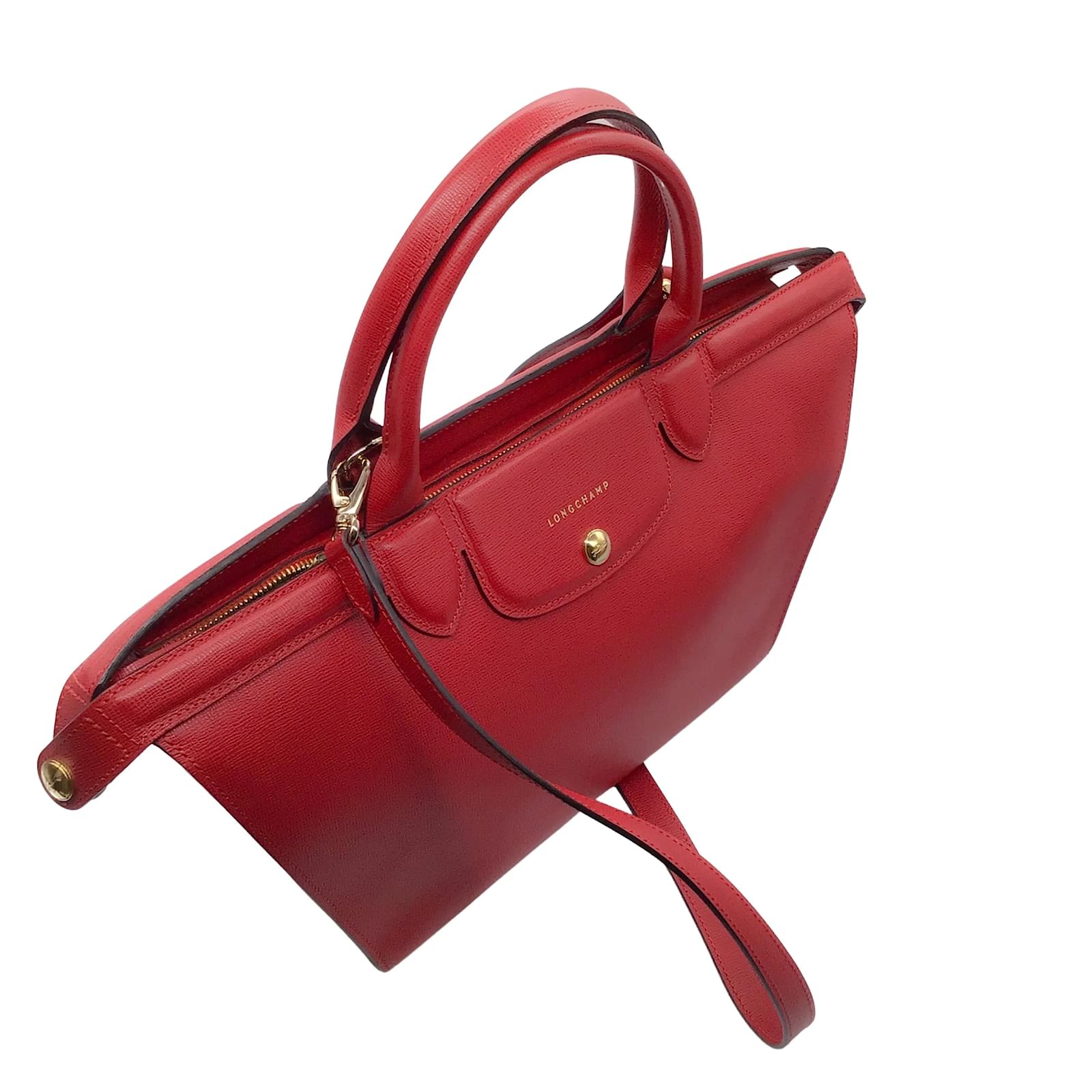 Longchamp le pliage hot sale heritage leather satchel