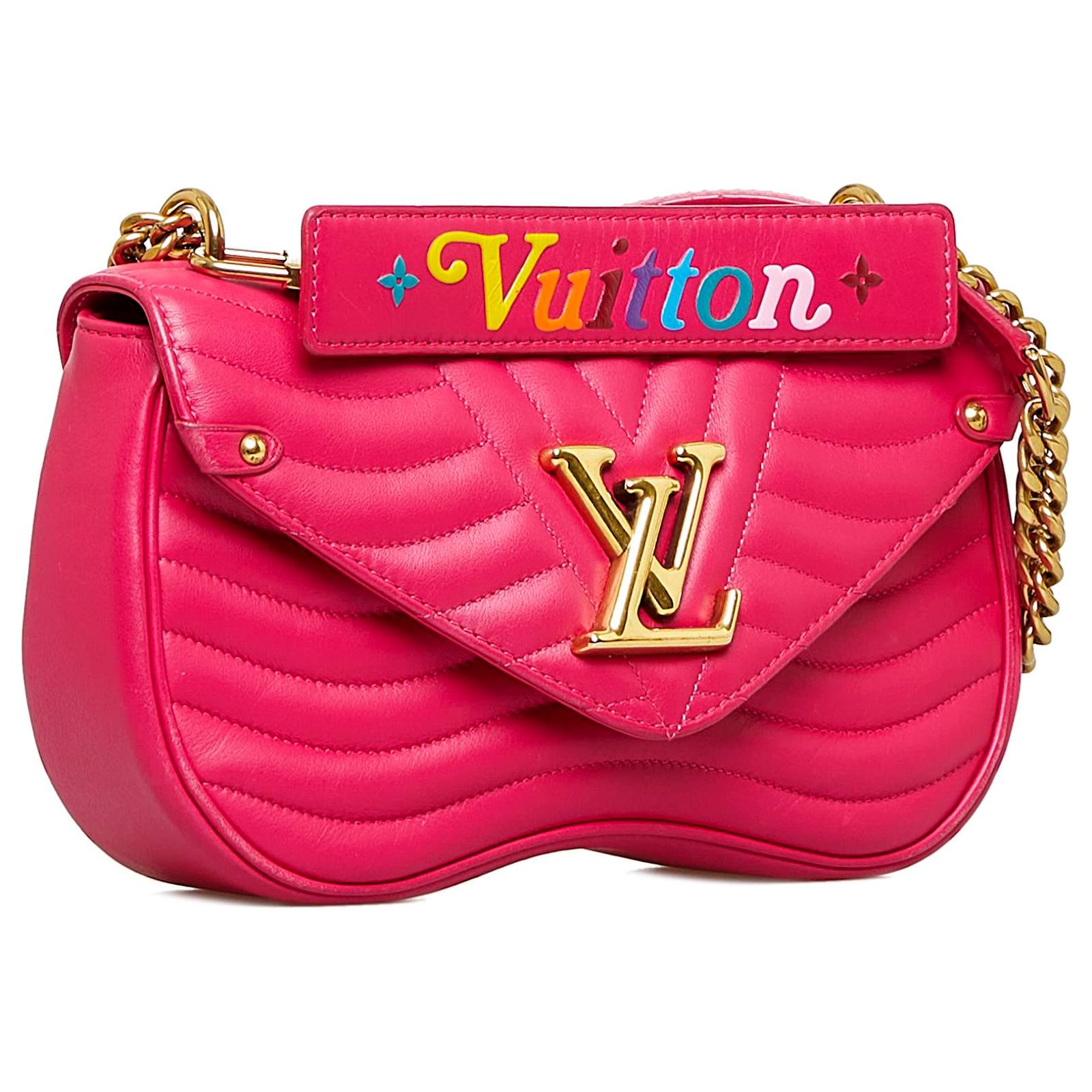 Louis Vuitton Pink New Wave Love Lock Chain Bag PM Leather Pony