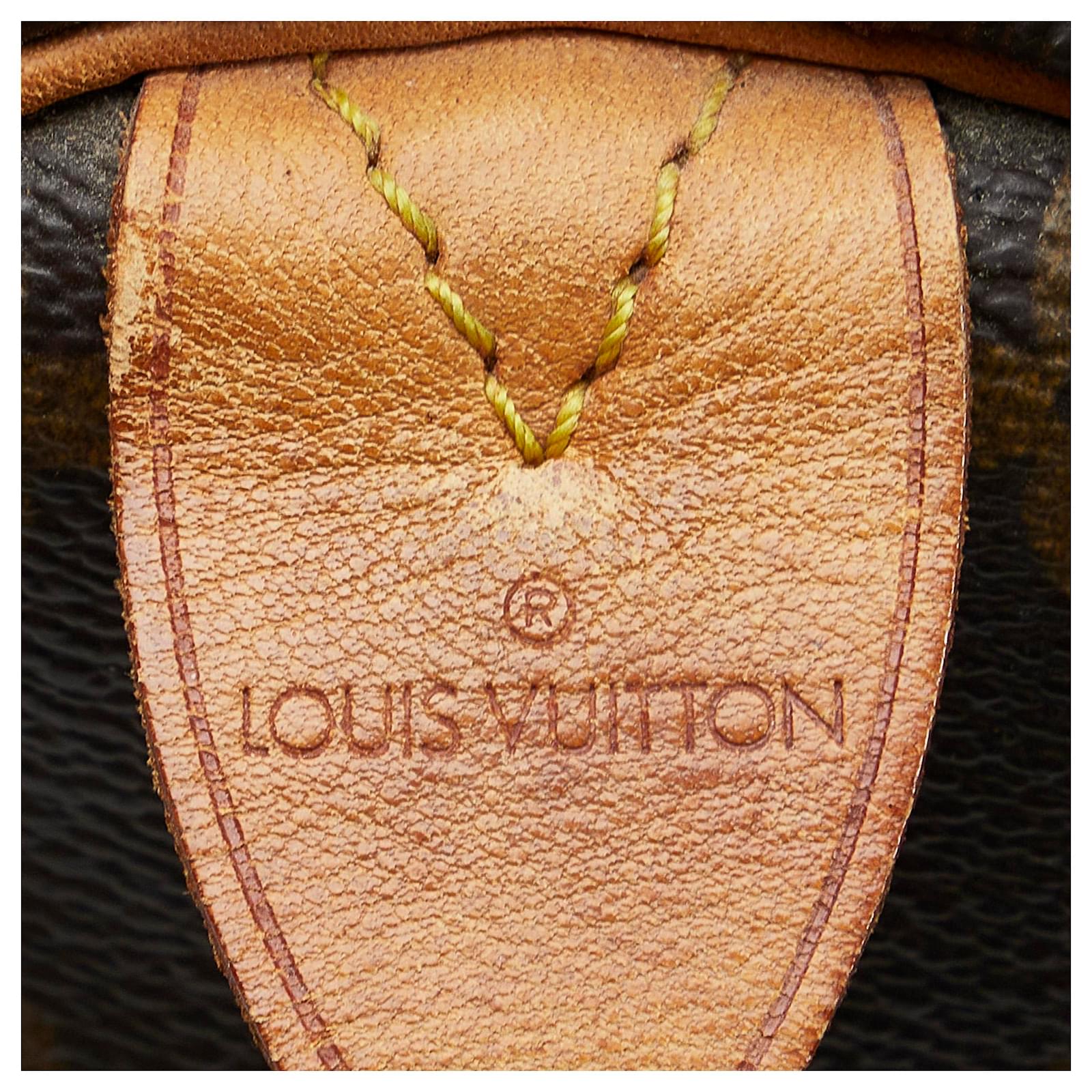 Louis Vuitton Brown Monogram Speedy 40 Leather Cloth ref.940871