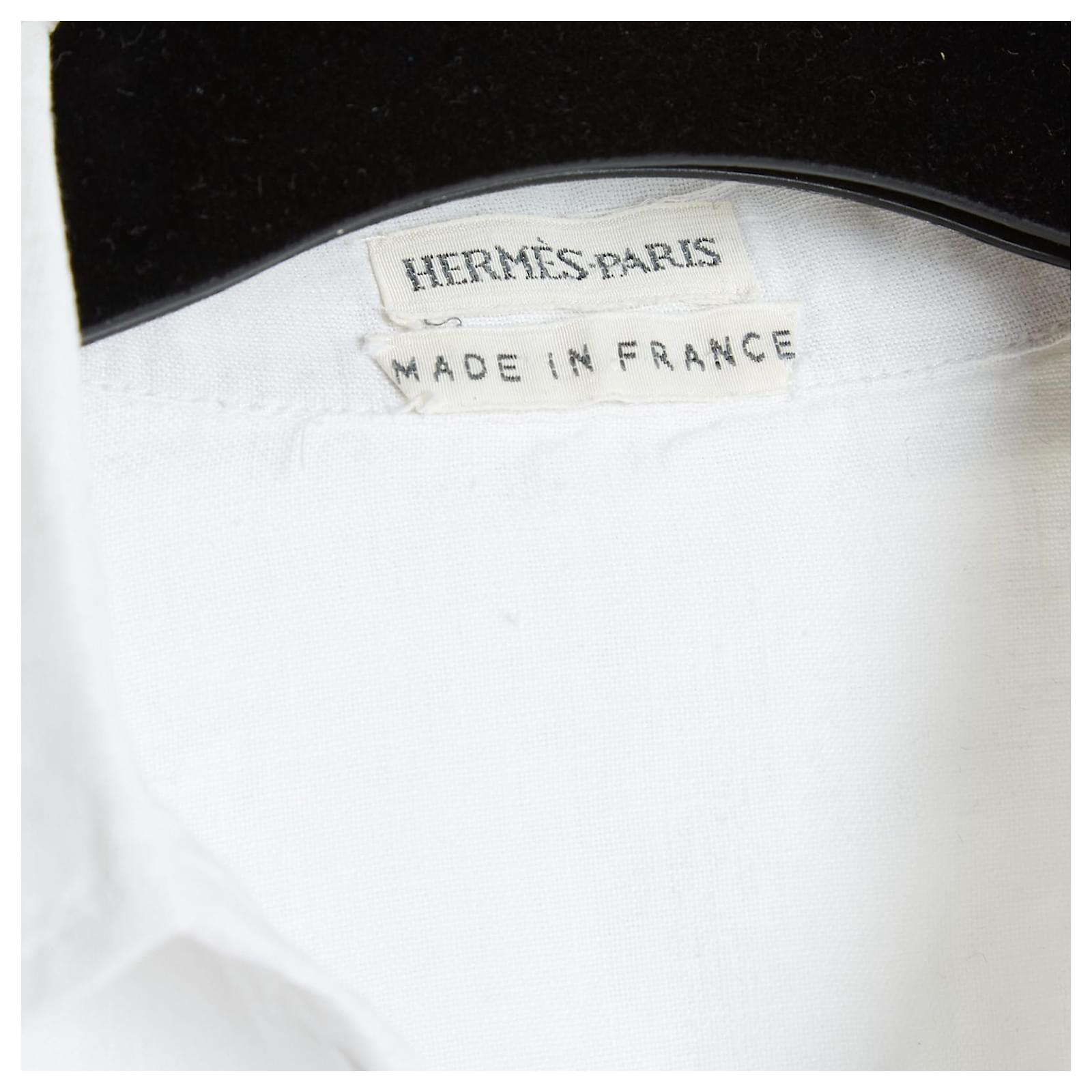 トップス HERMES-PARIS by Martin Margiela White Hermès by Martin Margiela White Leather Jacket - Ākaibu Store
