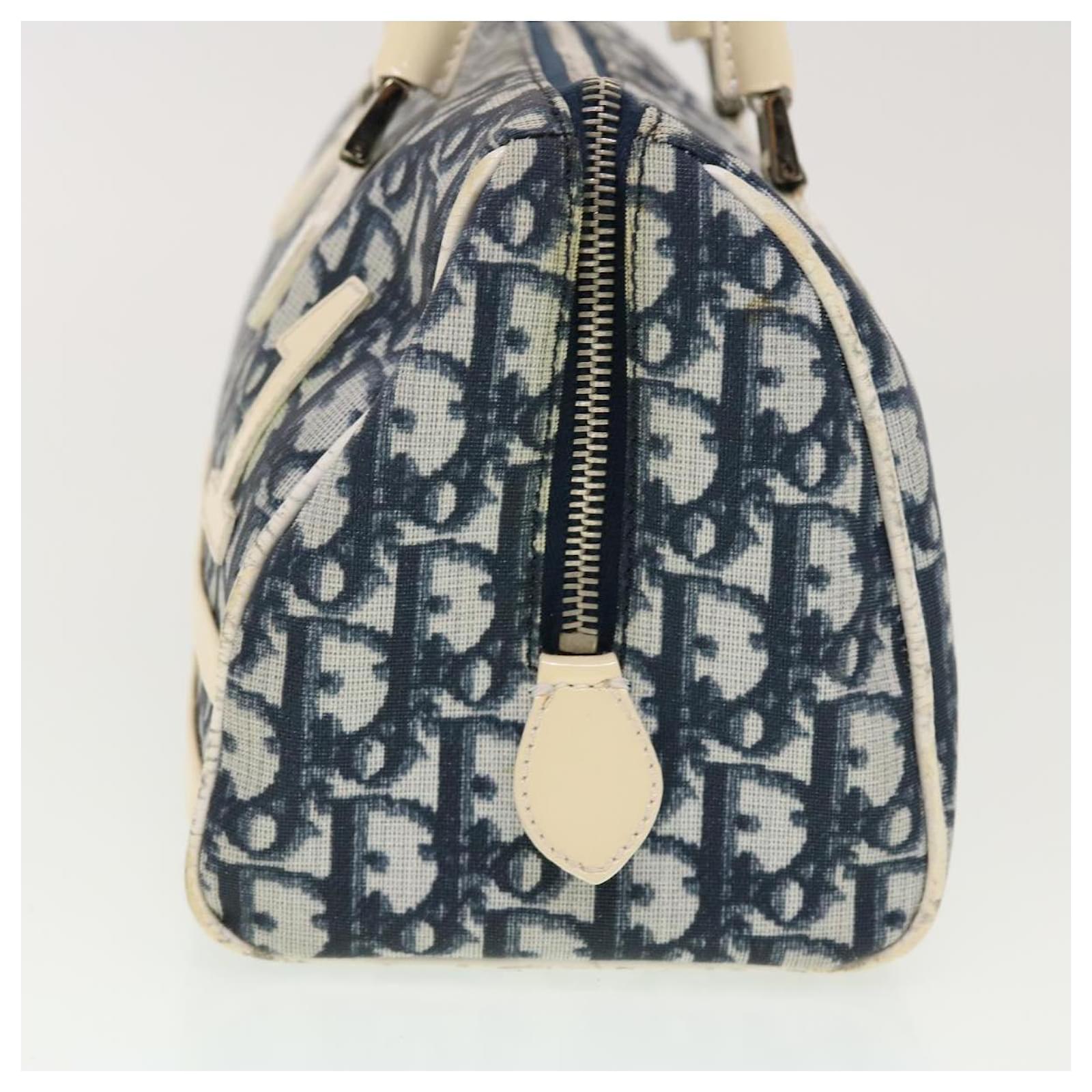 Boston Bag Dior Baby Blue Bag Christian Dior Trotter Canvas Hand