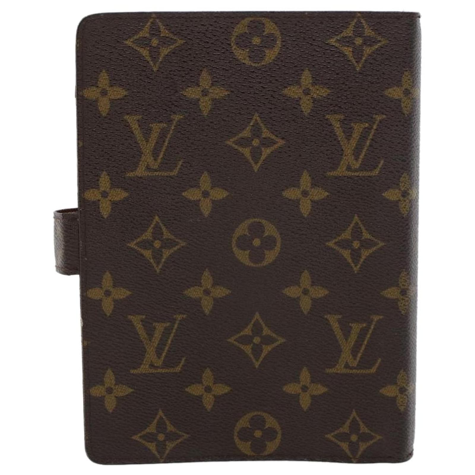 Authentic Louis Vuitton LV Diary Planner Cover Agenda PM Brown Monogram  Pari