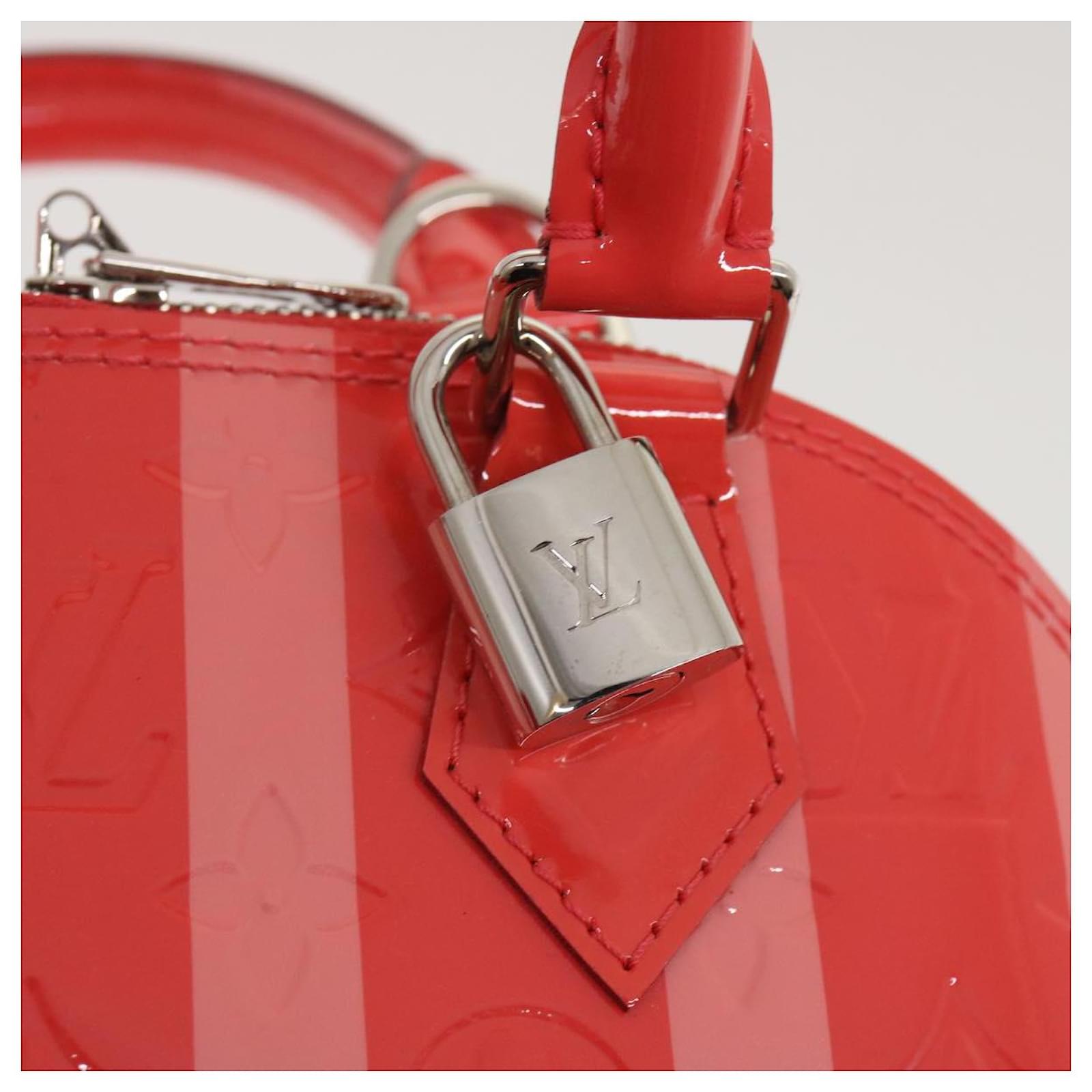 LOUIS VUITTON Vernis Rayures Alma BB 2Way Hand Bag Pink M91593 LV Auth  ai616 Patent leather ref.942106 - Joli Closet