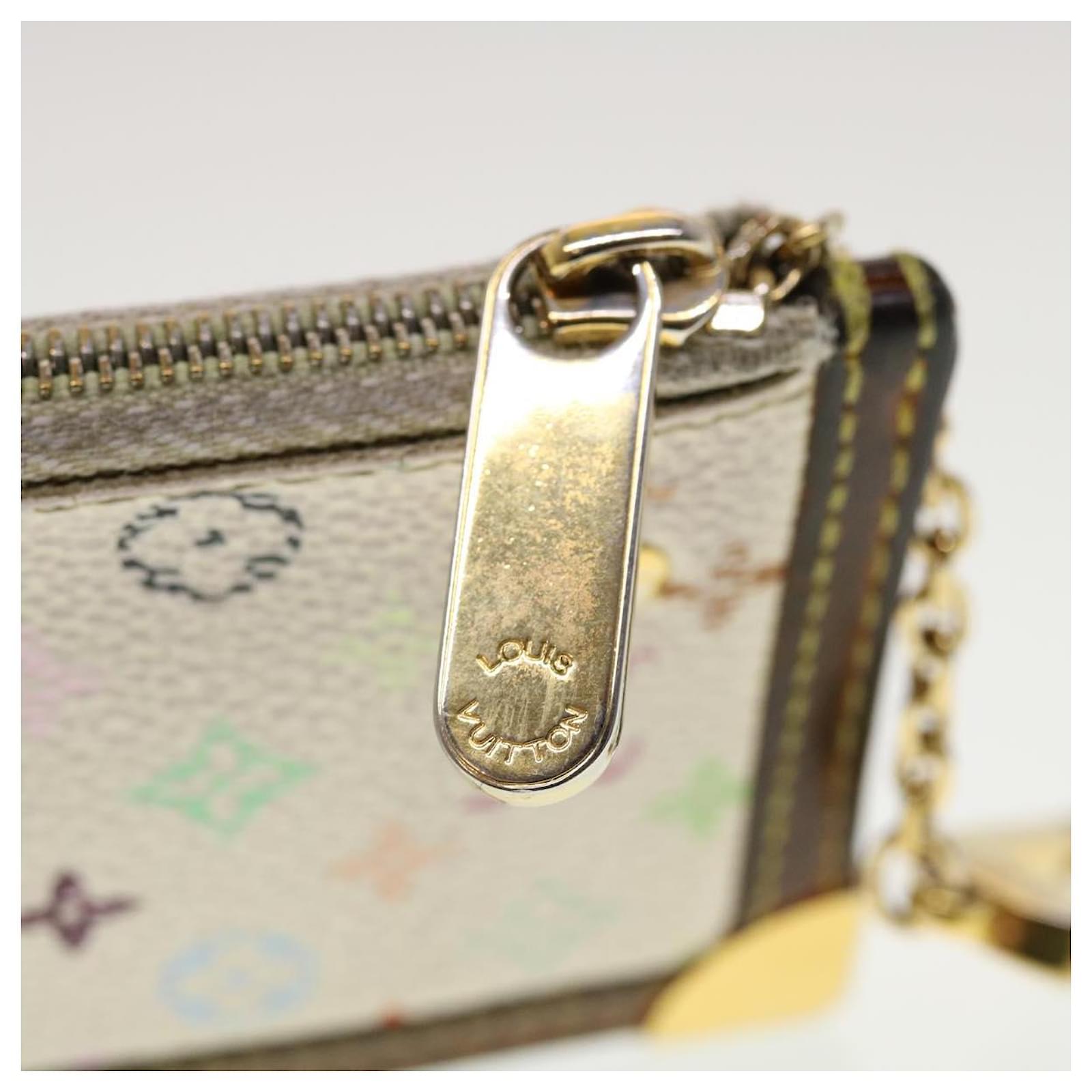 LOUIS VUITTON Multicolor Pochette Cles Coin Purse White M92655 LV Auth  42807 ref.942136 - Joli Closet