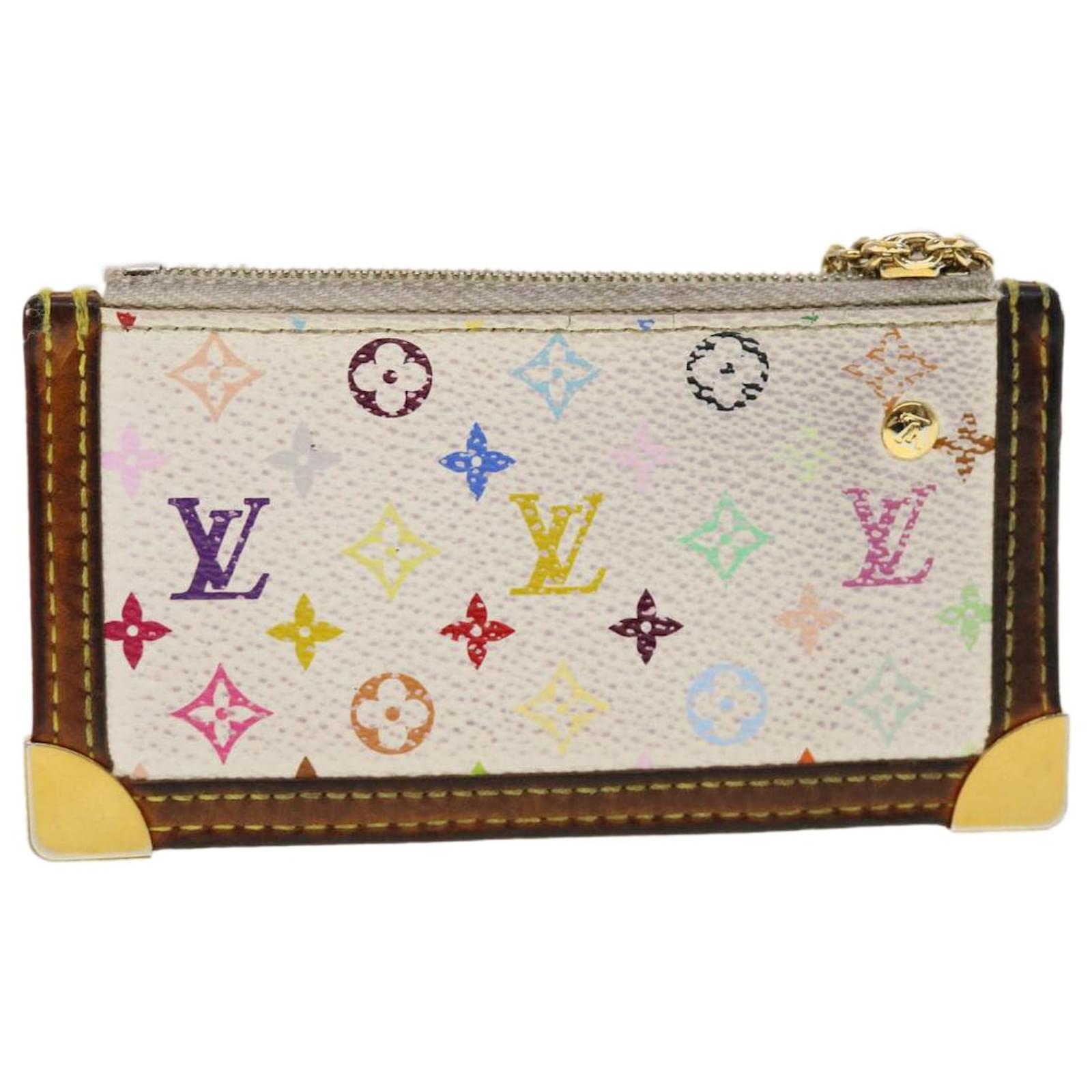 Louis Vuitton White Monogram Multicolore Canvas Key Pouch Louis Vuitton